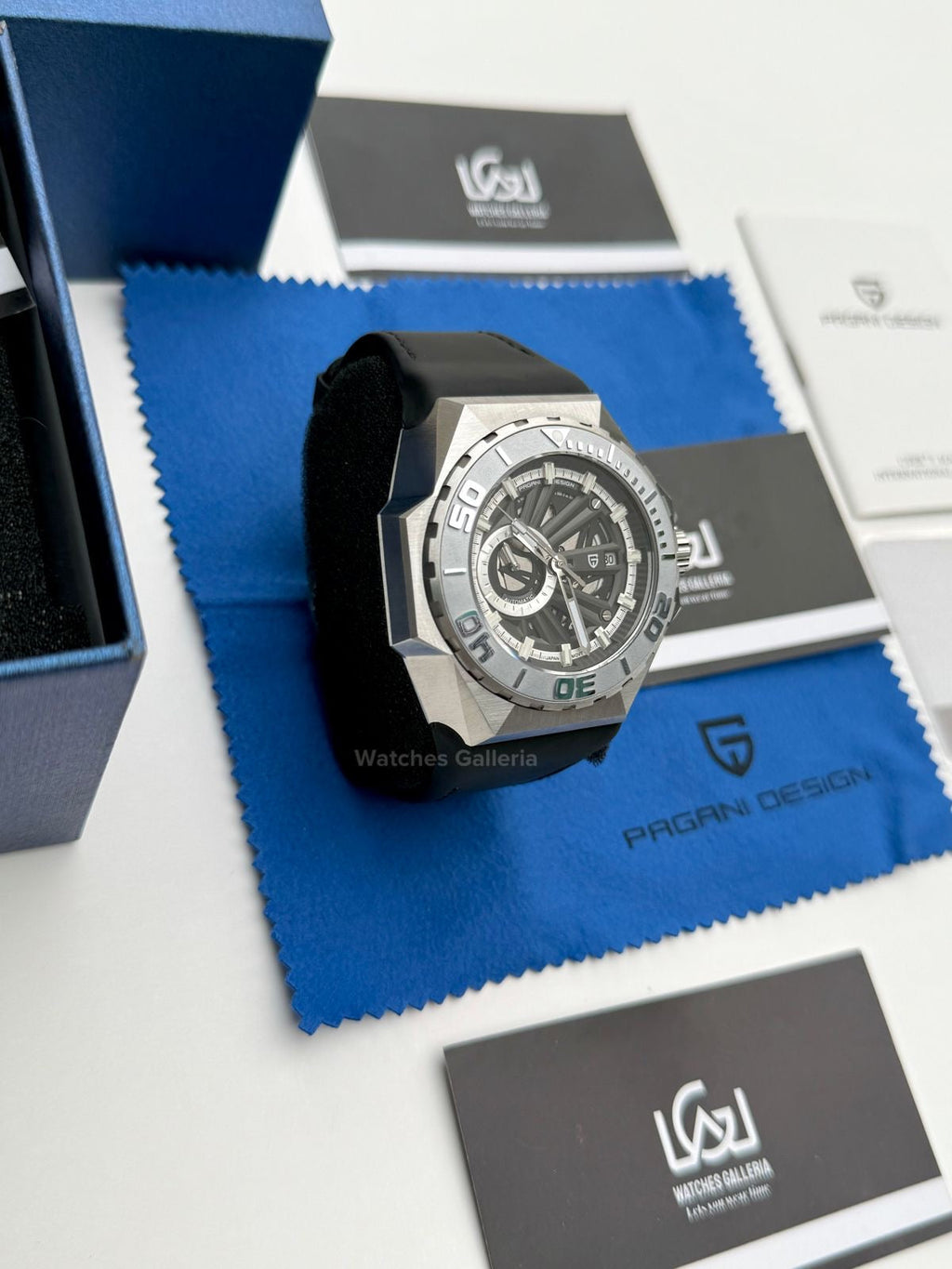 Pagani Design Werdelin Japan Automatic Movement (Silver/Black) PDys007 Watches Galleria