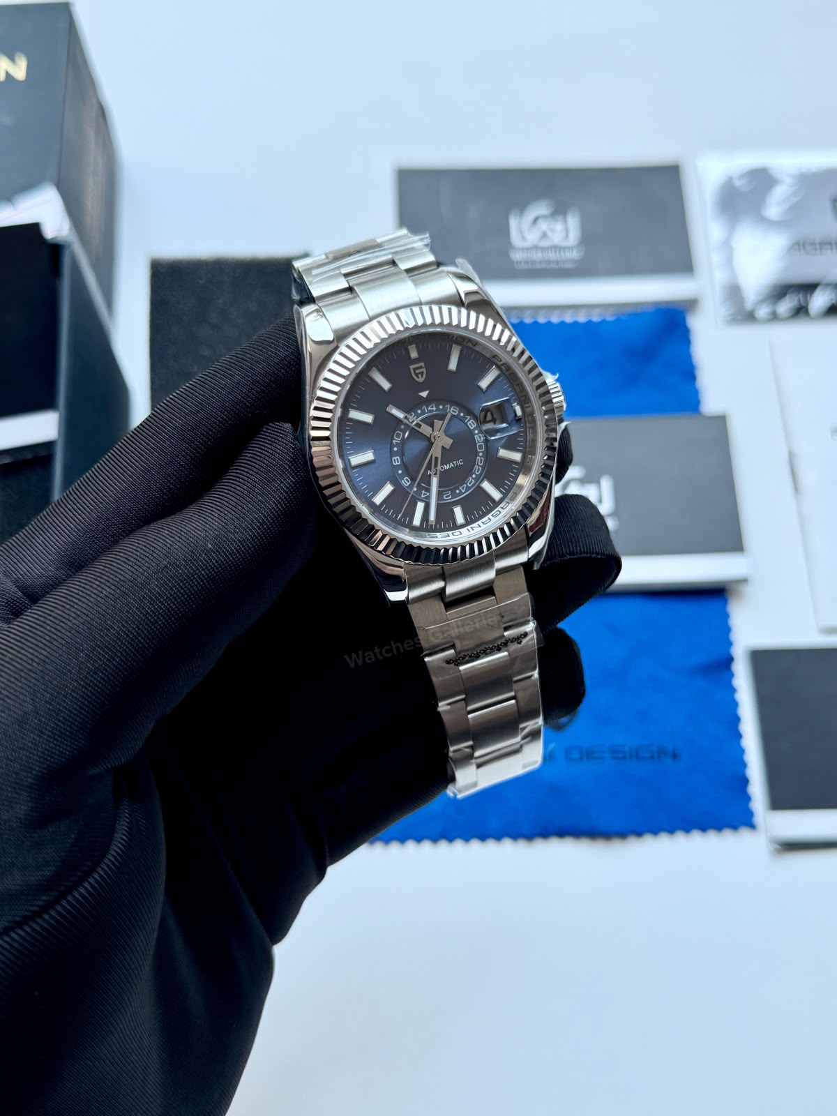 Pagani Design PD1888 Sky Dweller Oyster Blue Automatic GMT Watch for Men Sapphire Crystal Original Pagani Design Watch Pakistan