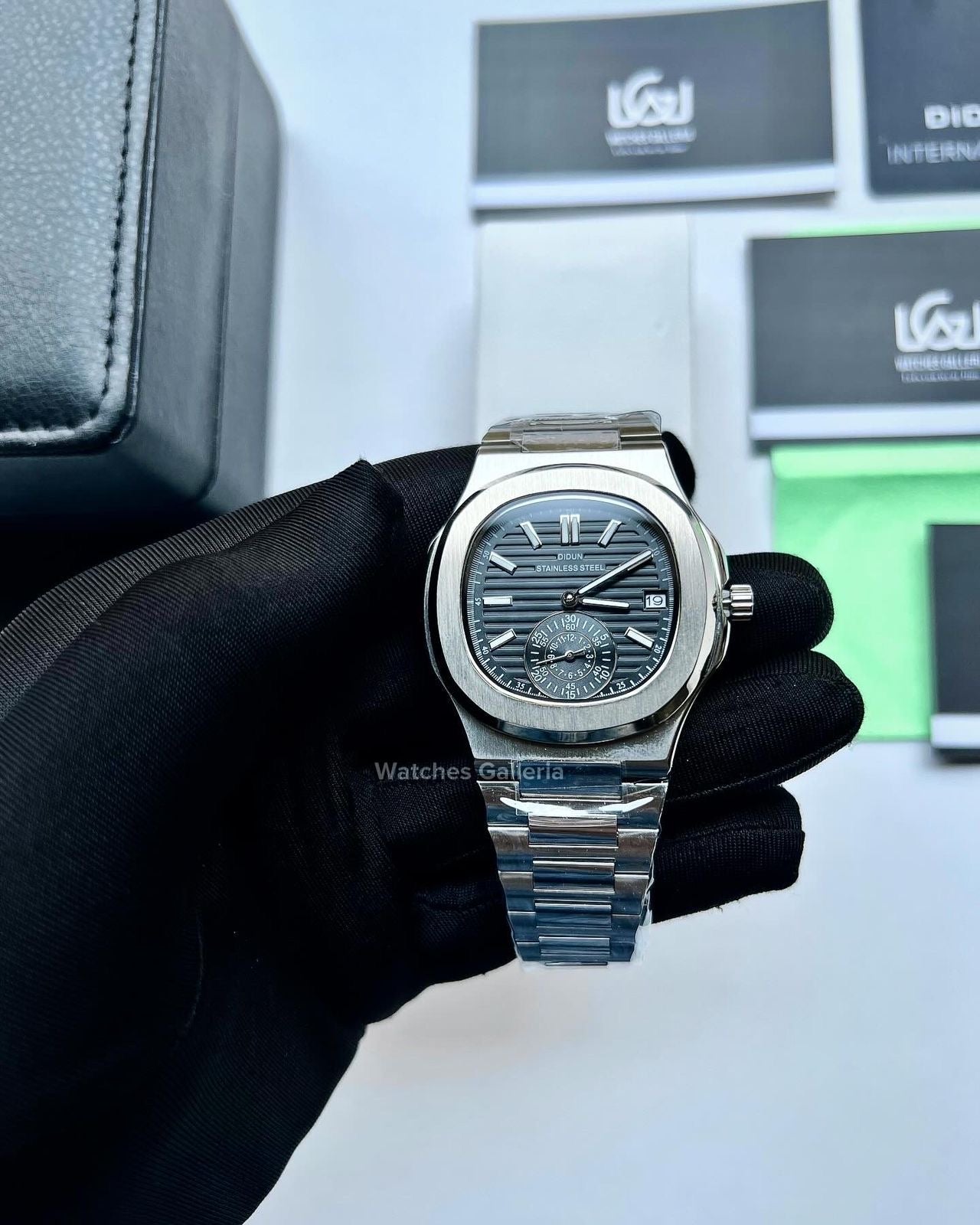 Didun Nautilus Sub Dial Quartz (Black) PD49 Watches Galleria