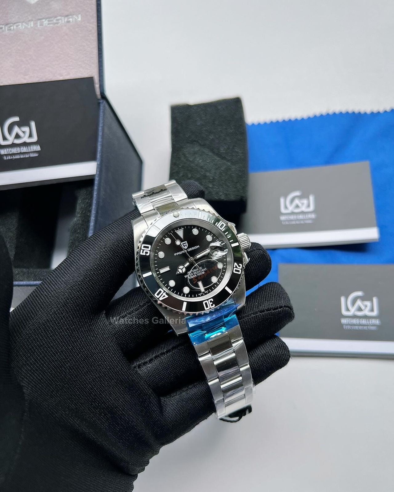 Pagani Design Submariner Oyster 40mm Automatic (Black) PD1661 Watches Galleria