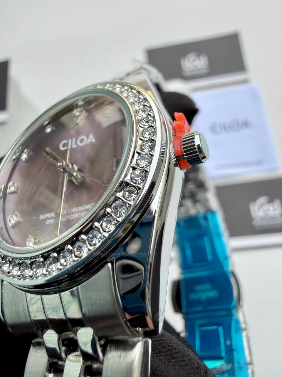 Ciloa 602 Datejust Ladies Watch Quartz (Purple) Ciloa Watch Pakistan