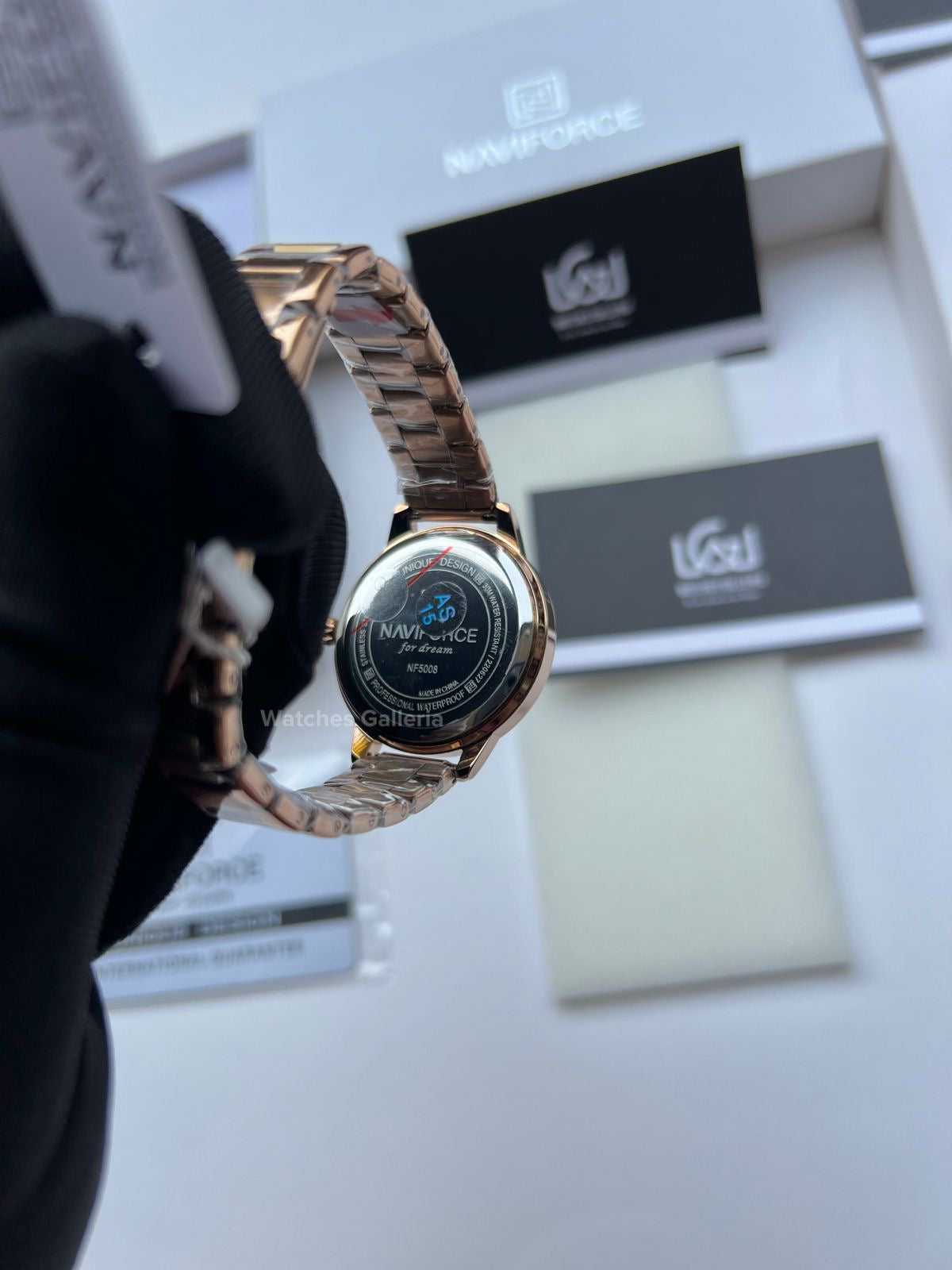 Naviforce Ladies Date Just (Rose Gold) NF5008L Watches Galleria