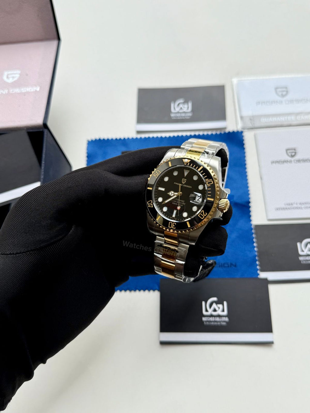 Pagani Design Submariner Automatic PD1639 (Gold Black) Pagani Design in Pakistan