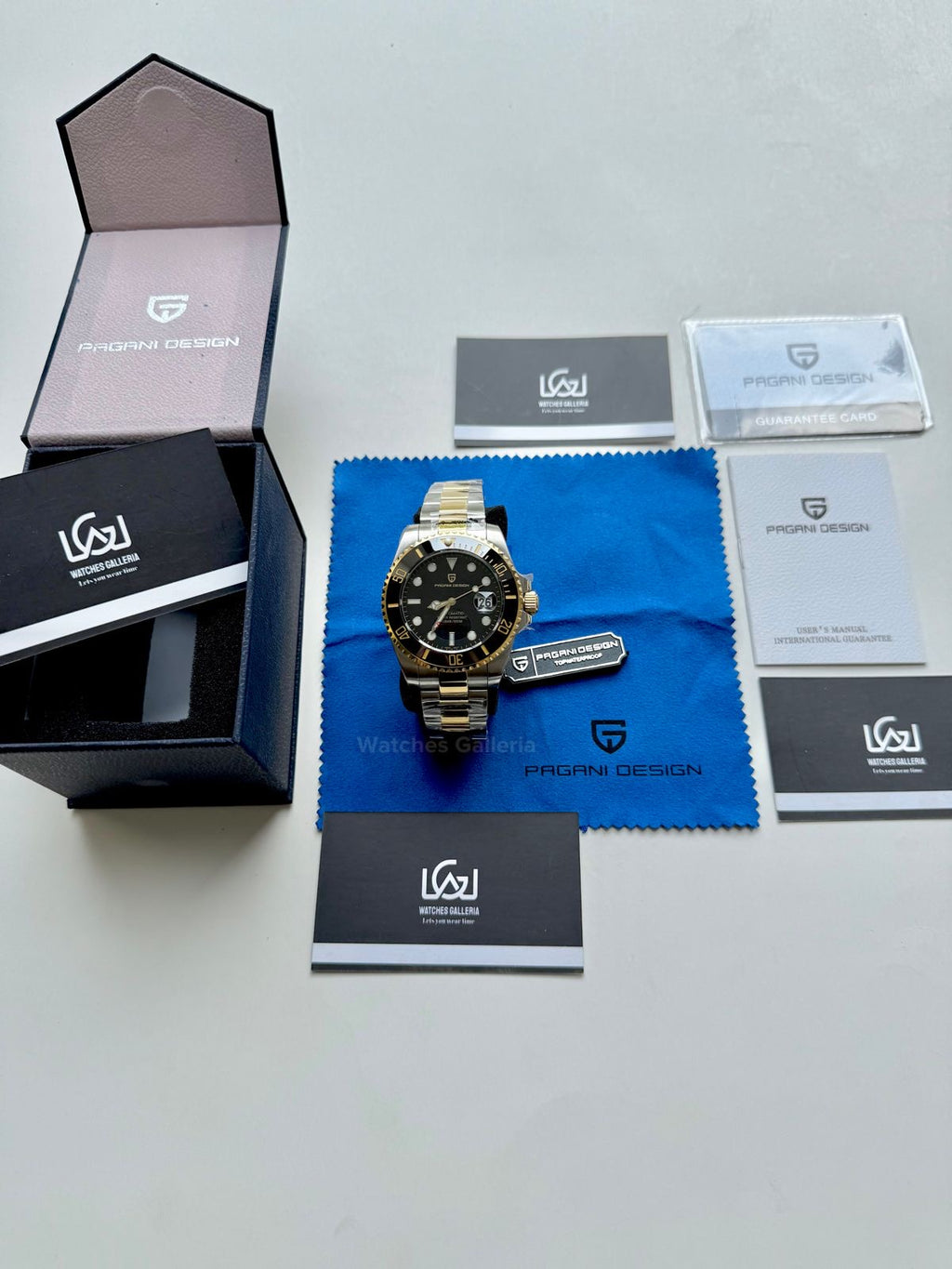 Pagani Design Submariner Automatic PD1639 (Gold Black) Pagani Design in Pakistan