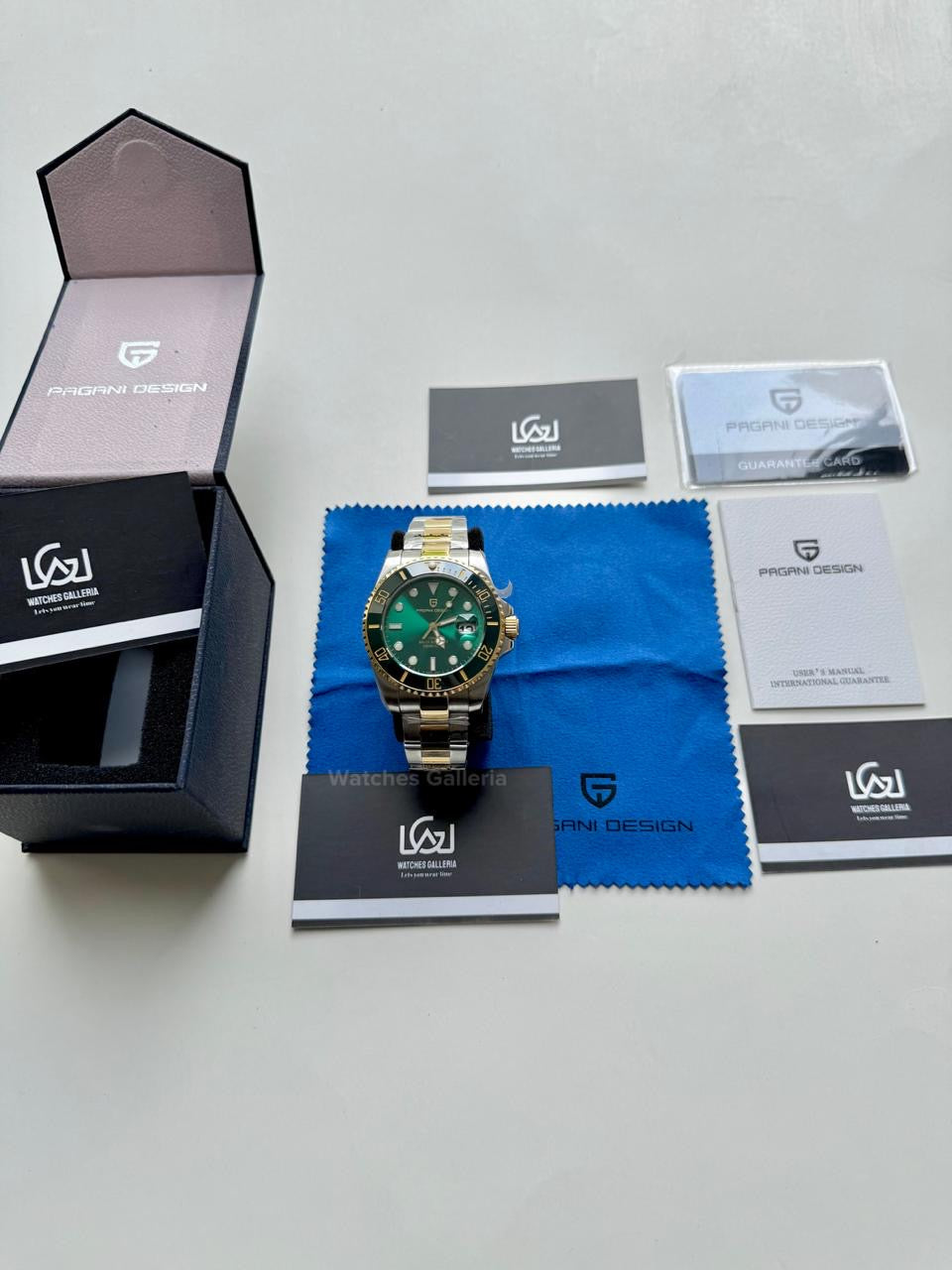 Pagani Design Watch PD1639 Submariner Automatic (Gold Green) Pagani Design in Pakistan