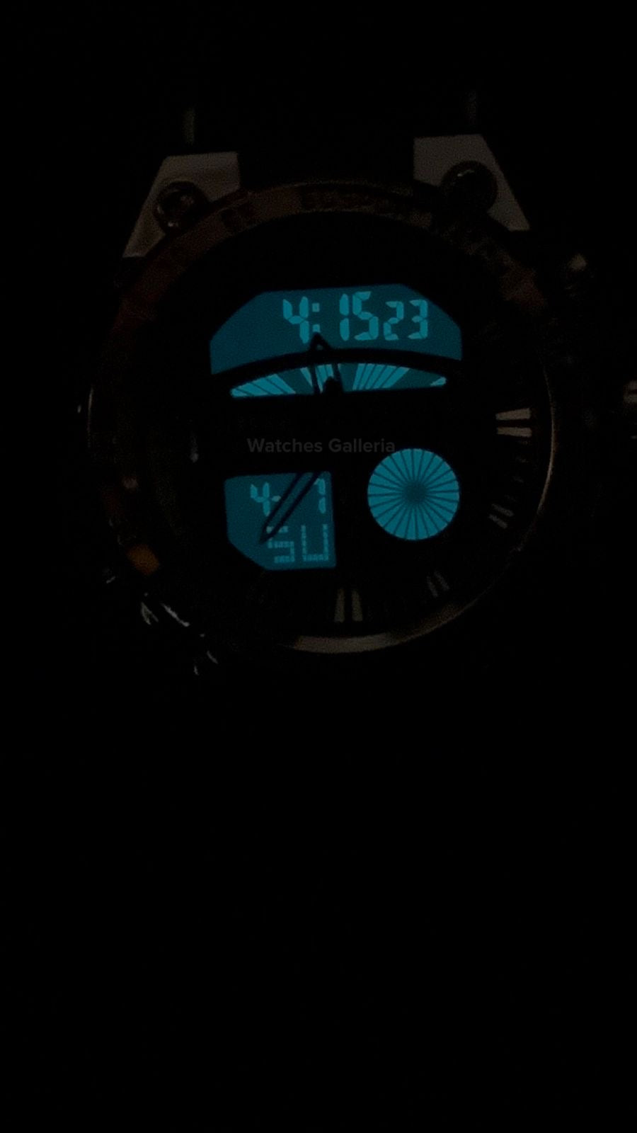 Lige 8922 Sports Watch Silver Black 45mm Dual Display Analog Digital LED Alarm Waterproof 50M Silicone Strap Men’s Watch
