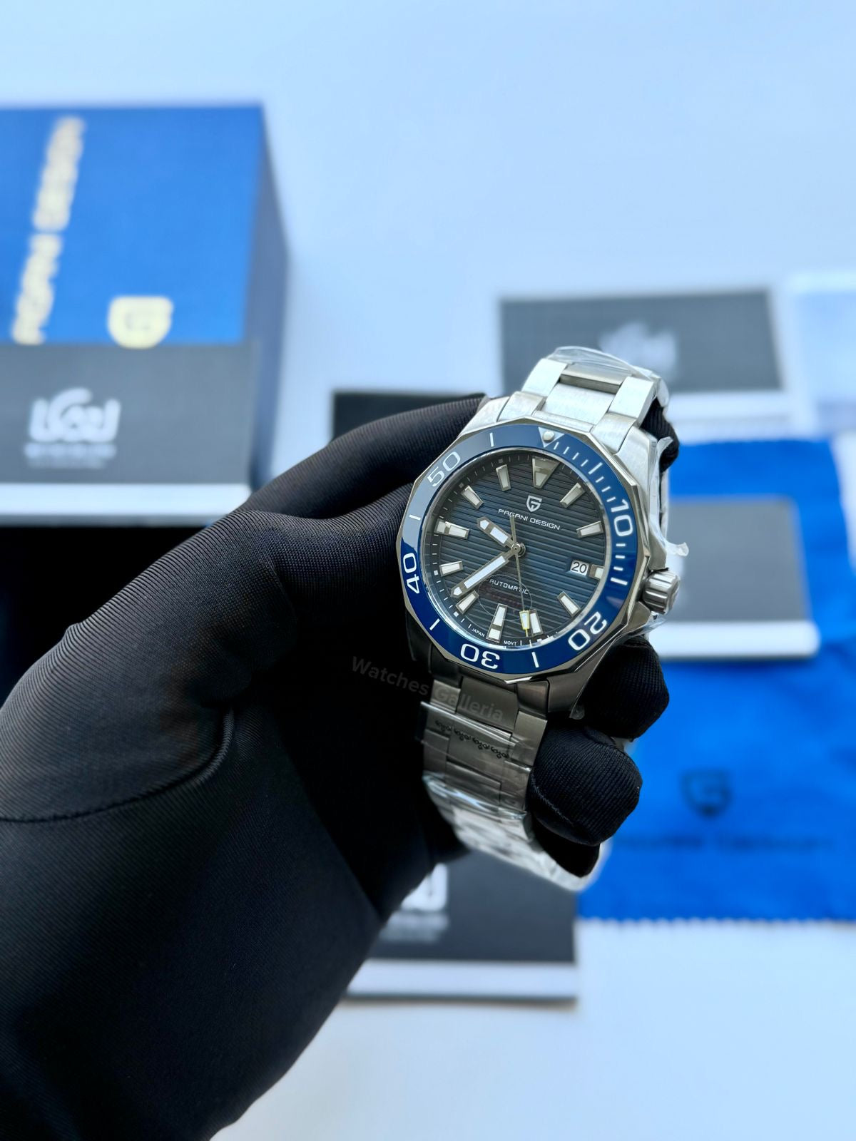Pagani Design PD1668 Aquaracer Blue 43mm Automatic – Discontinued Model | Sapphire Glass | Seiko NH35A | 100M WR