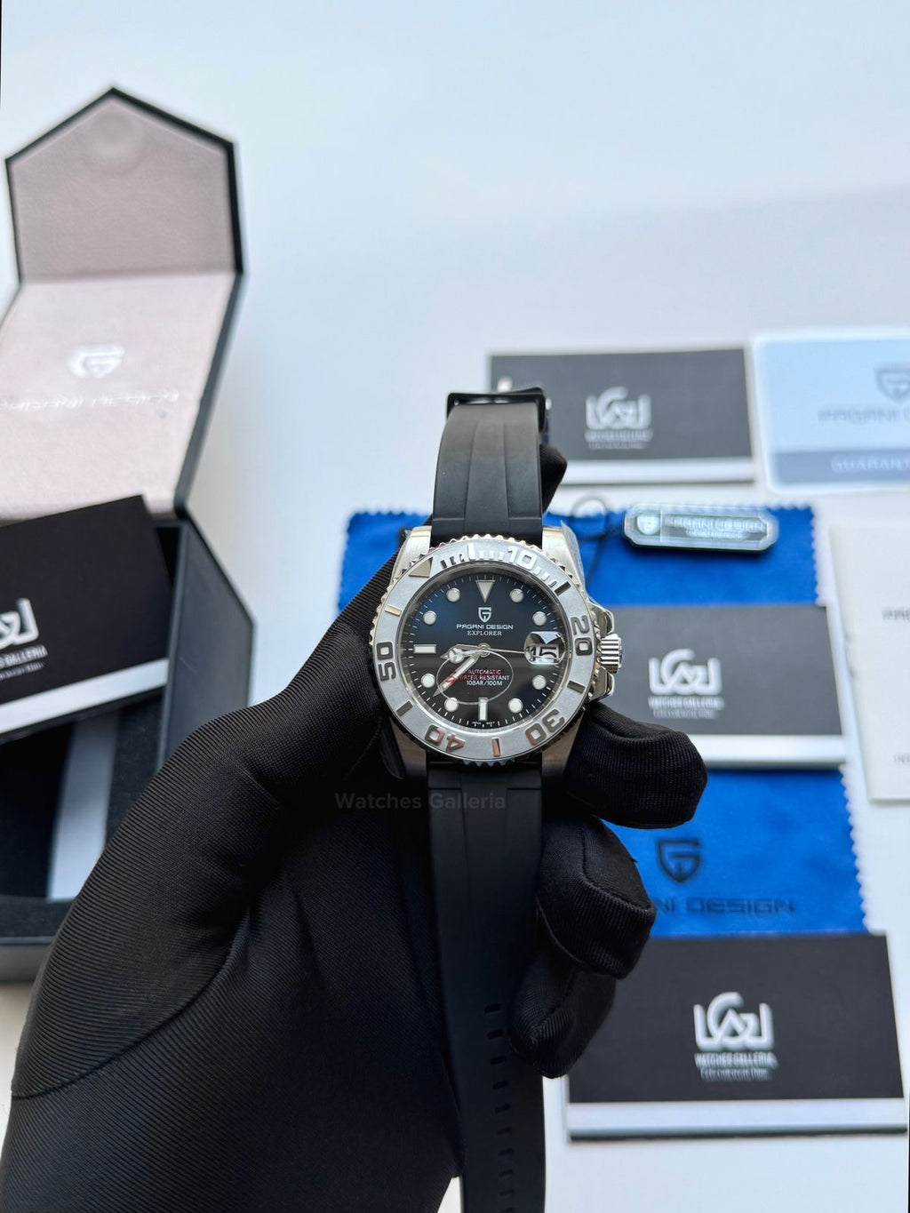 Pagani Design PD1651 YachtMaster Deep Sea 40mm Automatic – Seiko NH35A Japan Movement | Sapphire Crystal | 100M WR | Silicon Strap