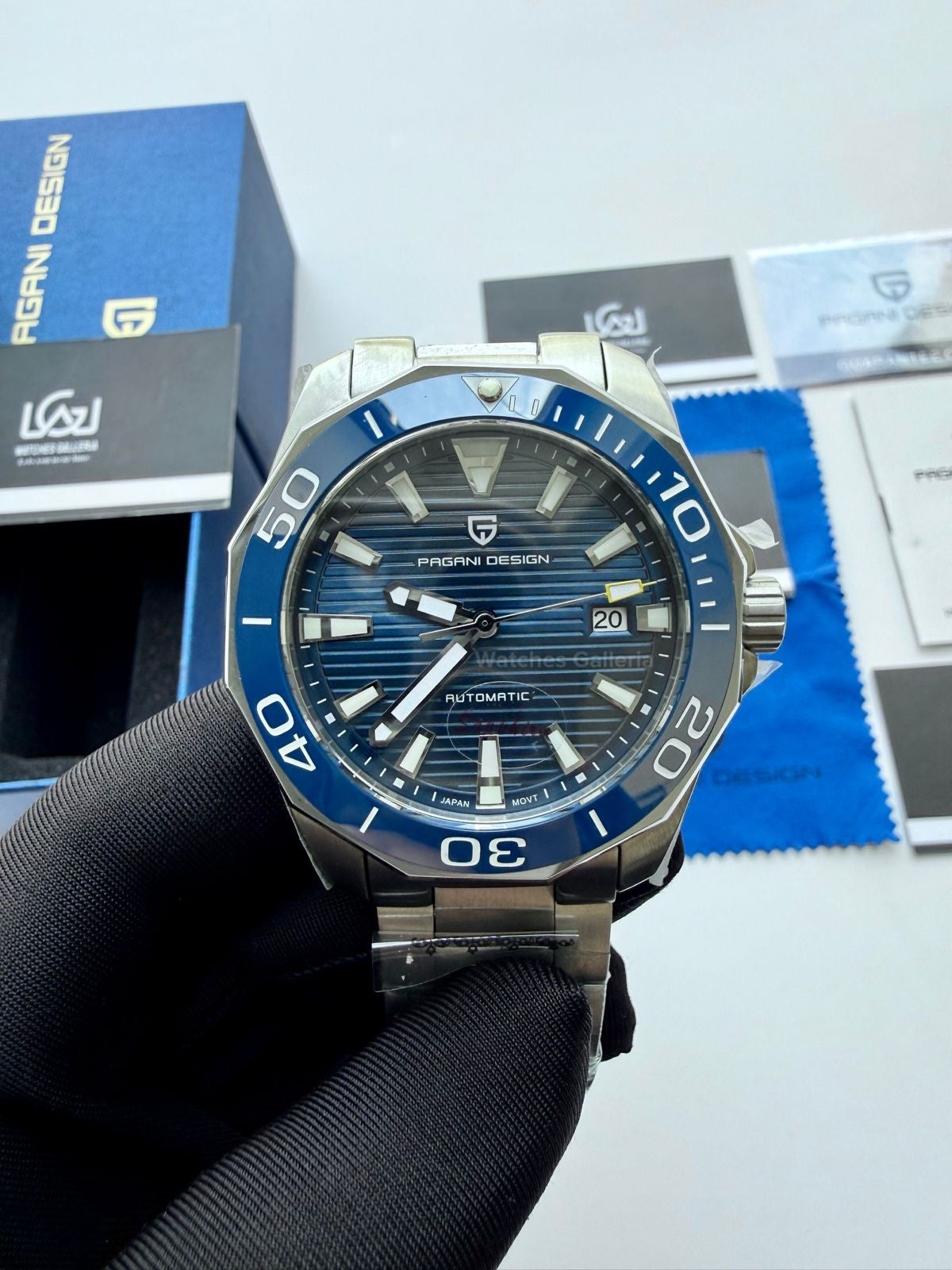 Pagani Design PD1668 Aquaracer Blue 43mm Automatic – Discontinued Model | Sapphire Glass | Seiko NH35A | 100M WR