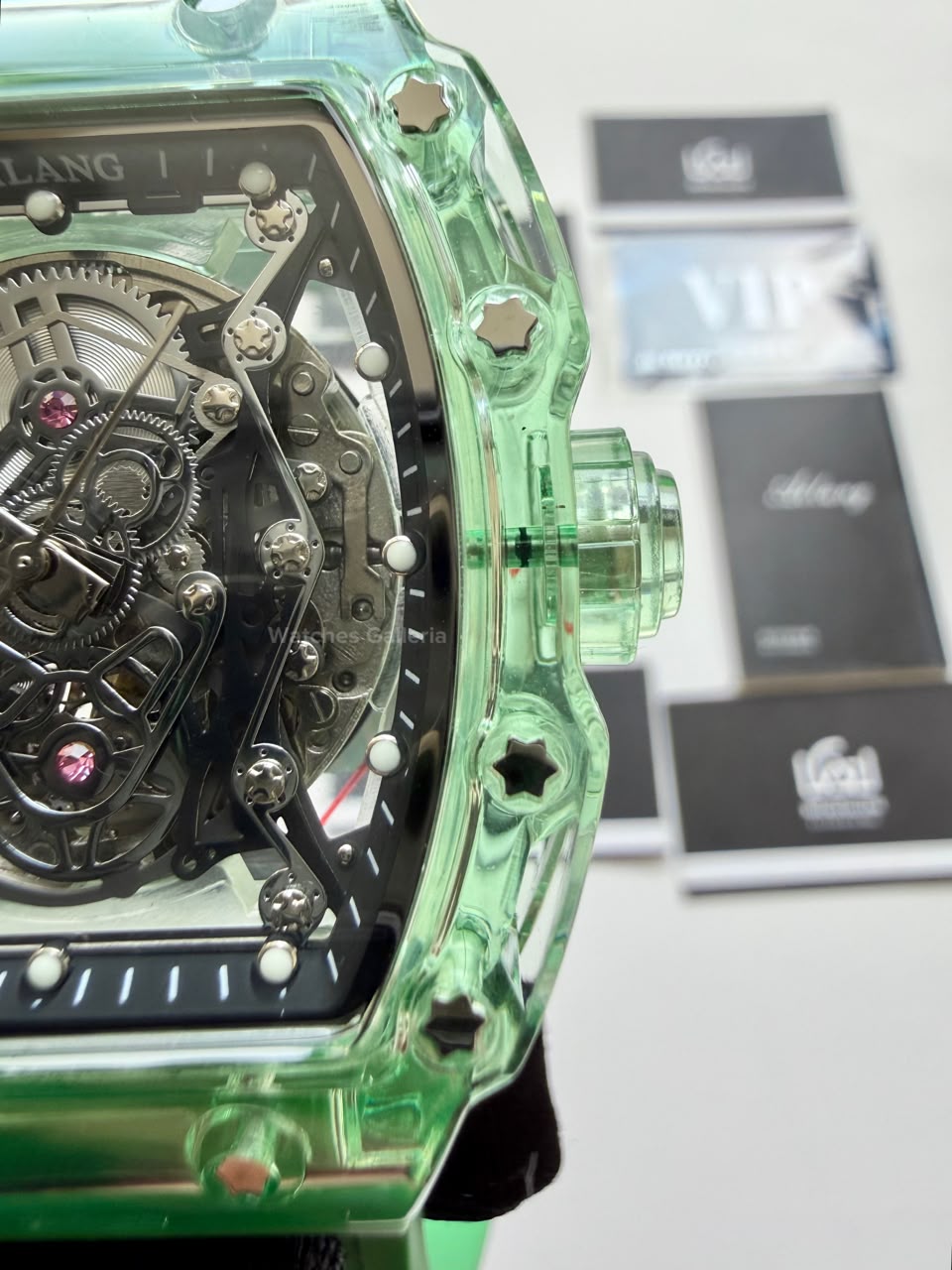 Ailang 8109 Skeleton Watch for Men White Blue Automatic Mechanical Watch Original Ailang Watch Pakistan