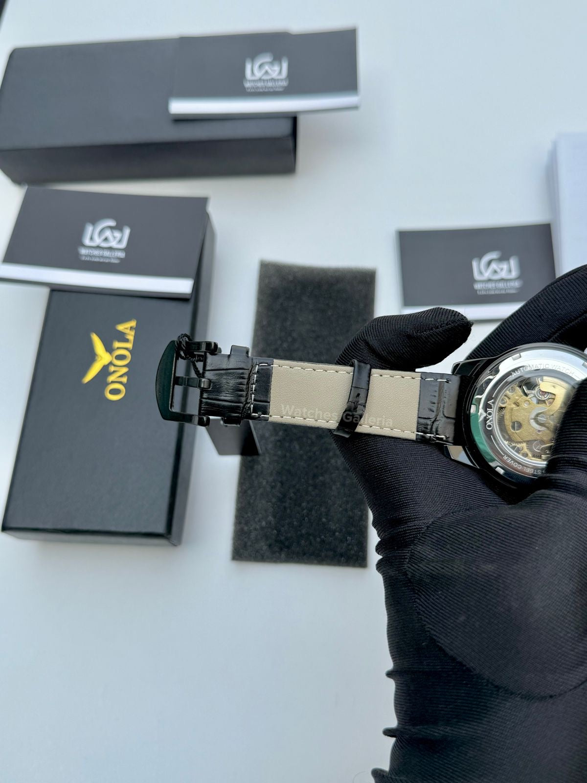 Onola Skeleton Watch Automatic (Black) ON3861 Watches Galleria