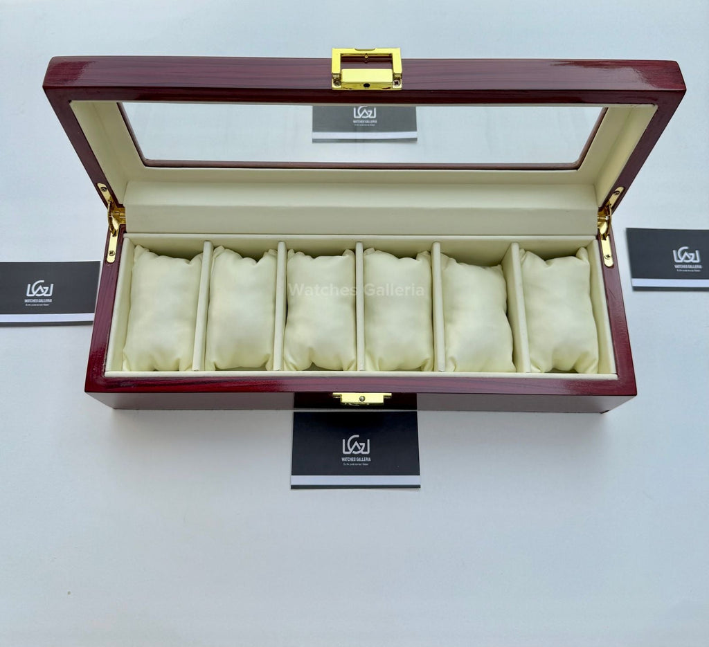 Watch Organizer Box Wooden (6 Slots) Watches Galleria