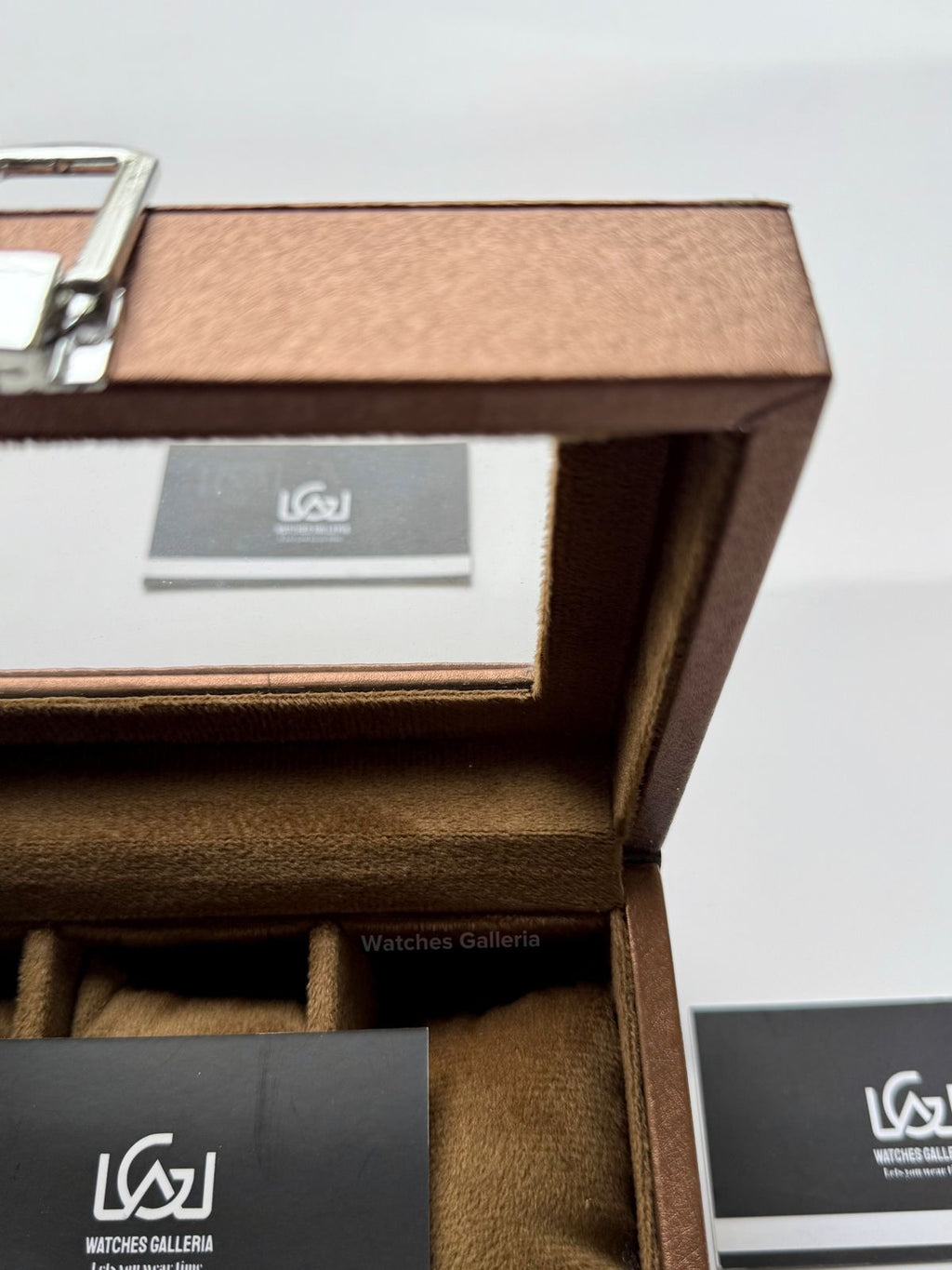 Watch Organizer Box (Brown) | 3 Slots Watch Box | Watch Storage Box | Watch Box