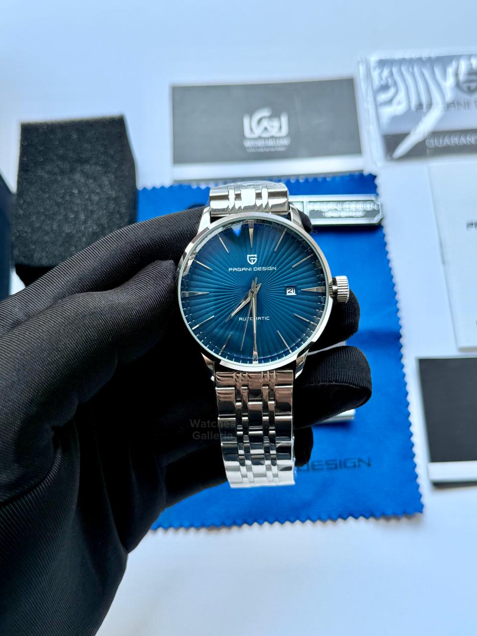 Pagani Design PD2770 Cocktail Black Dial Automatic Watch – Complete Calendar | Seagull 2813 | Leather Strap | Pagani Design Cocktail Watch | Buy Pagani Design in Pakistan