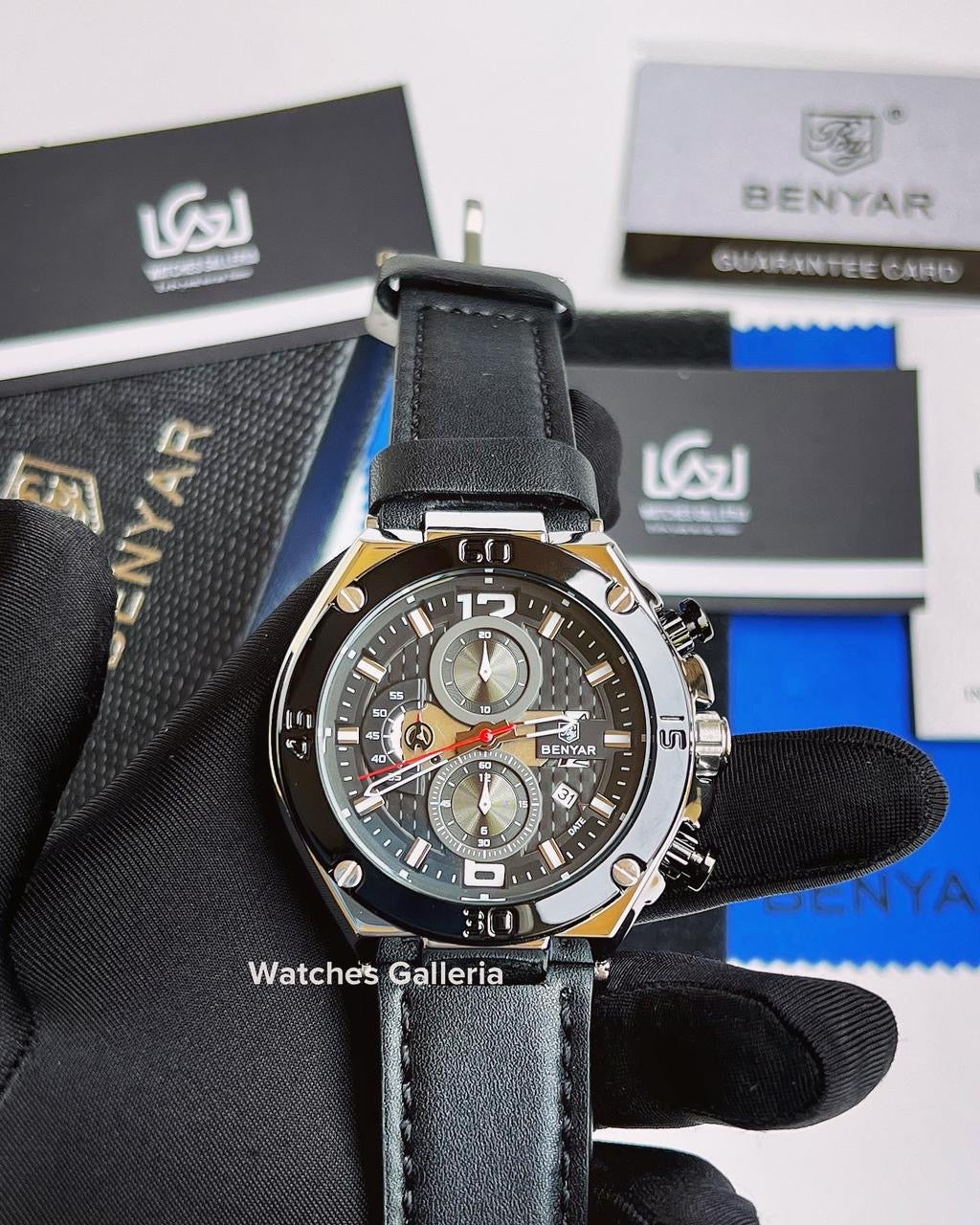 Benyar Chronograph Quartz (Black Silver) BY5151
