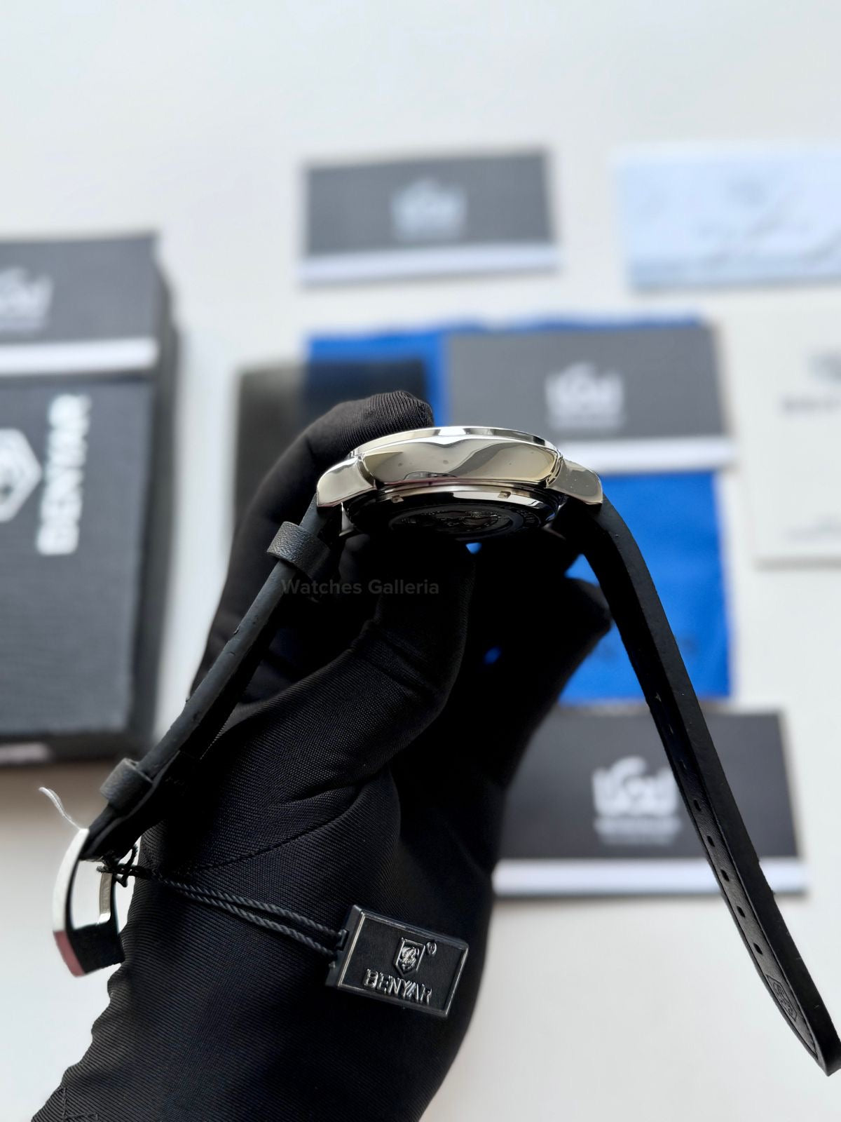 Benyar BY5121 Skeleton Automatic Watch (Silver Black) Benyar in Pakistan