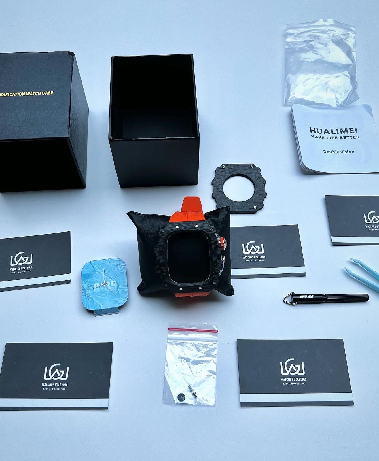 Apple Watch Tonneau Modification Kit Carbon Fibre APB1621 44mm 45mm