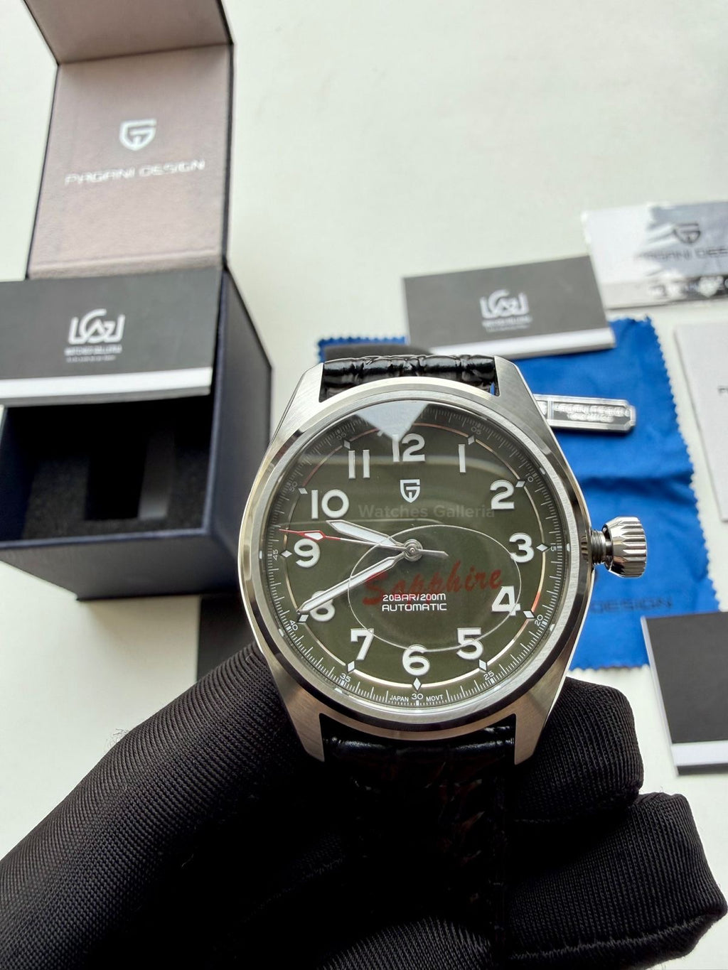 Pagani Design PD1717 Spirit Pilot Automatic (Green Leather Exclusive) Pagani Design in Pakistan