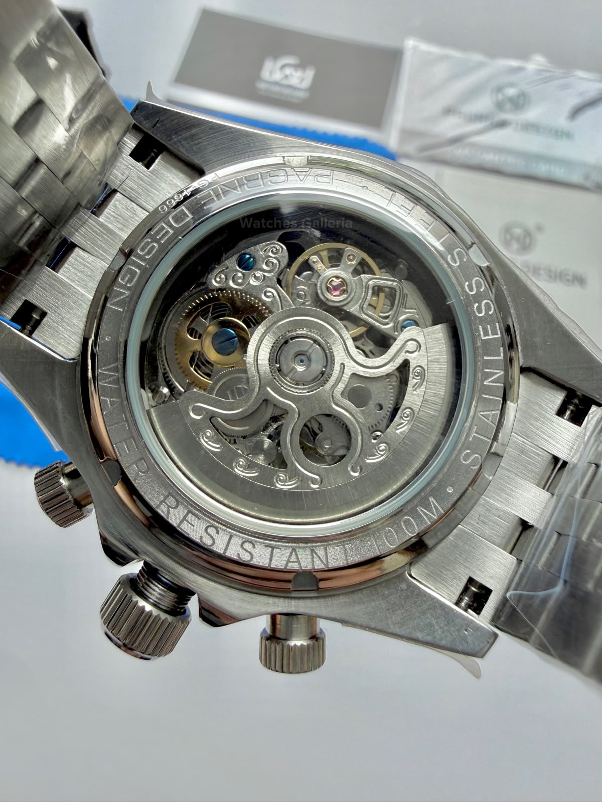Pagani Design PG1666 Daytona Rainbow Limited Edition Black Automatic Chronograph Watch | 40mm Sapphire Crystal | HZ2196G Movement | 100M Water Resistant