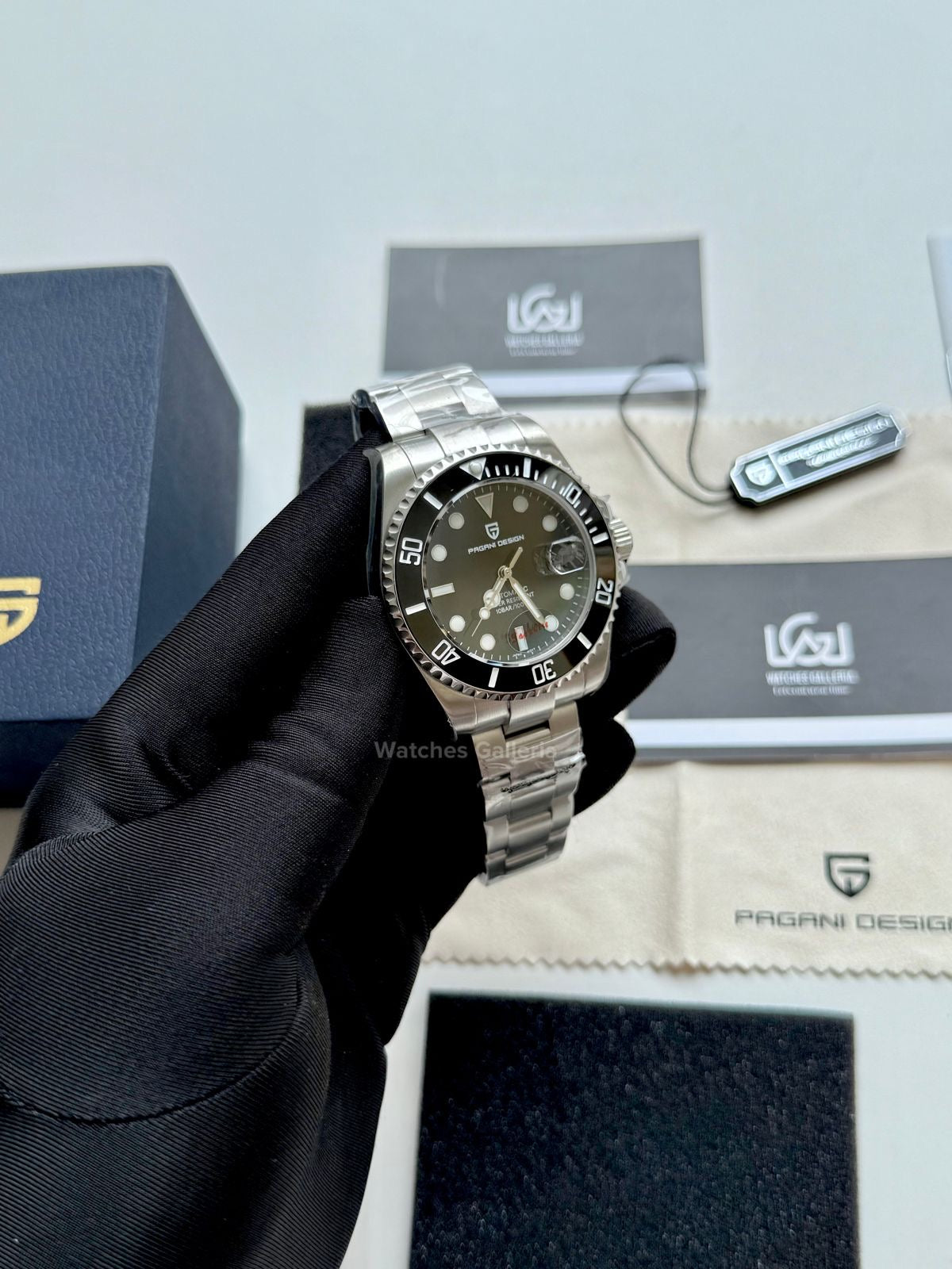 Pagani Design Submariner 43mm Automatic (Black Dial) PD1639 Watches Galleria