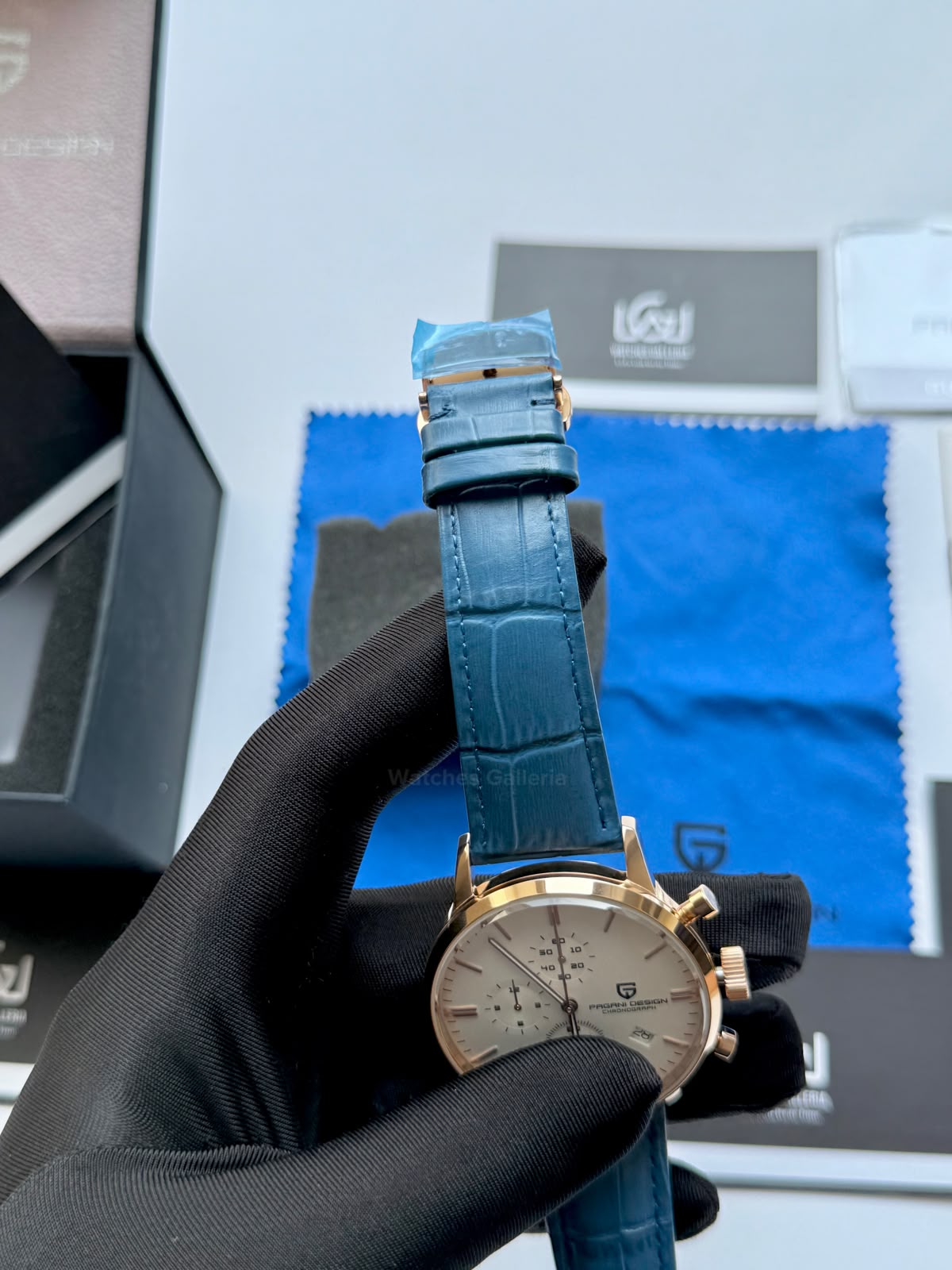 Pagani Design PD2720K |  Blue Rose Gold White | Flight Chronograph Limited Edition Blue Rose Gold White Quartz Watch