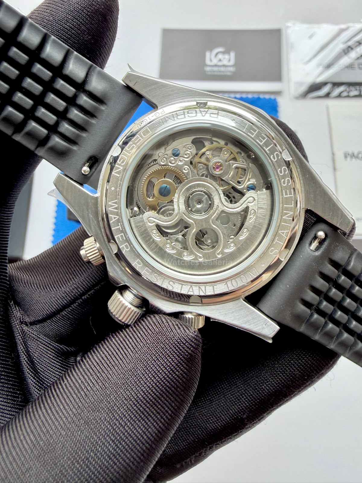 Pagani Design PG1666 Daytona Rainbow Limited Edition Black Automatic Chronograph Watch | 40mm Sapphire Crystal | HZ2196G Movement | 100M Water Resistant
