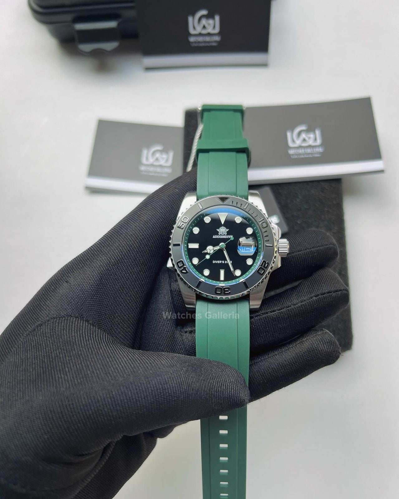 Addiesdive Yachtmaster Quartz (Green) AD2040 Watches Galleria