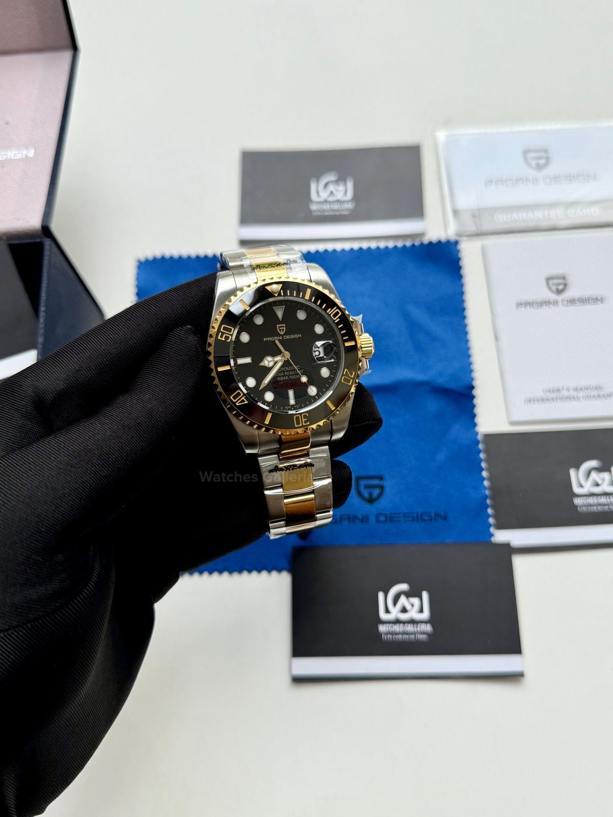 Pagani Design Submariner Automatic PD1639 (Gold Black) Pagani Design in Pakistan