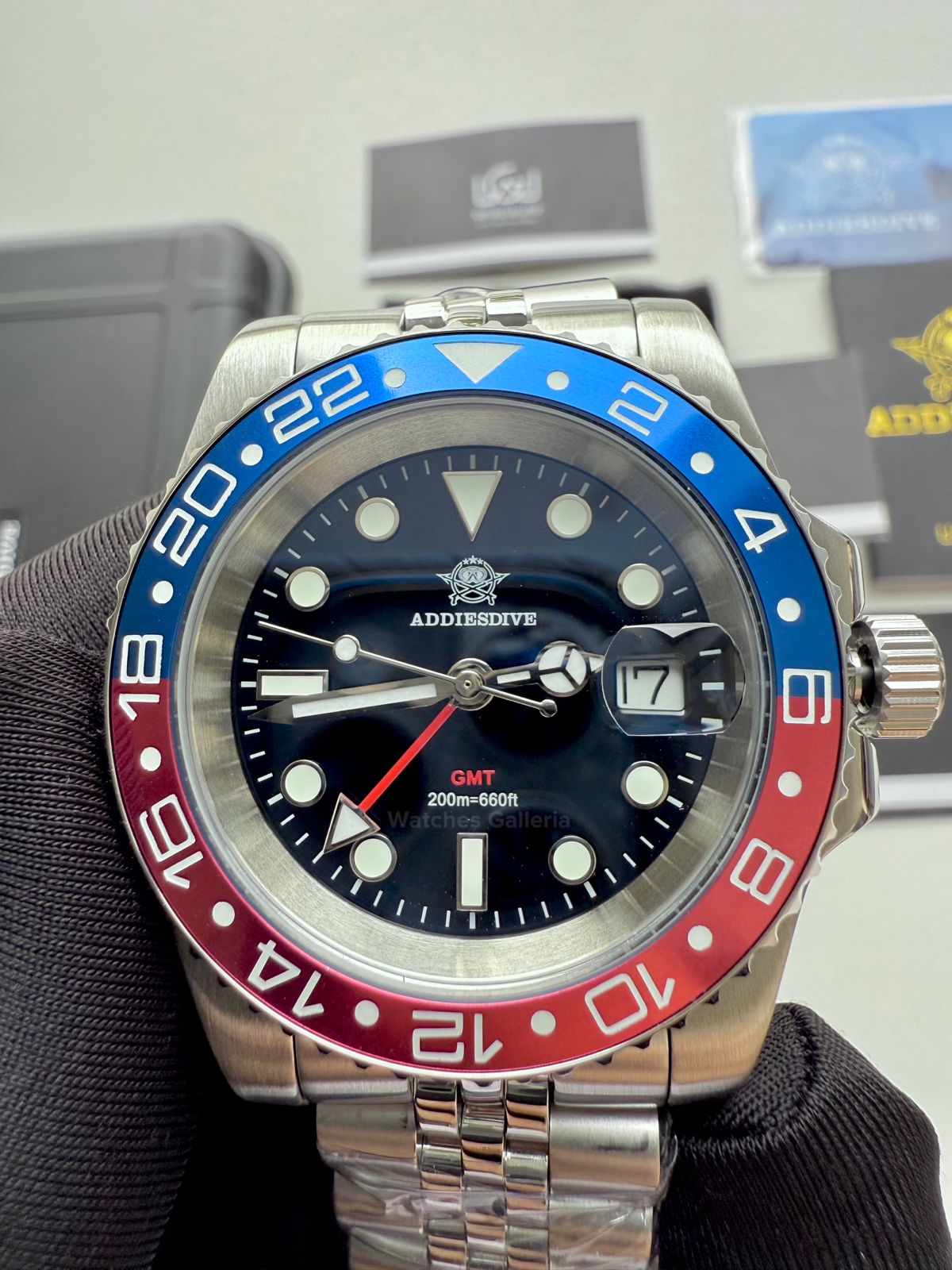 Addiesdive GMT Master Quartz (Pepsi) AD2050 Watches Galleria © Copyrights All Right Reserved