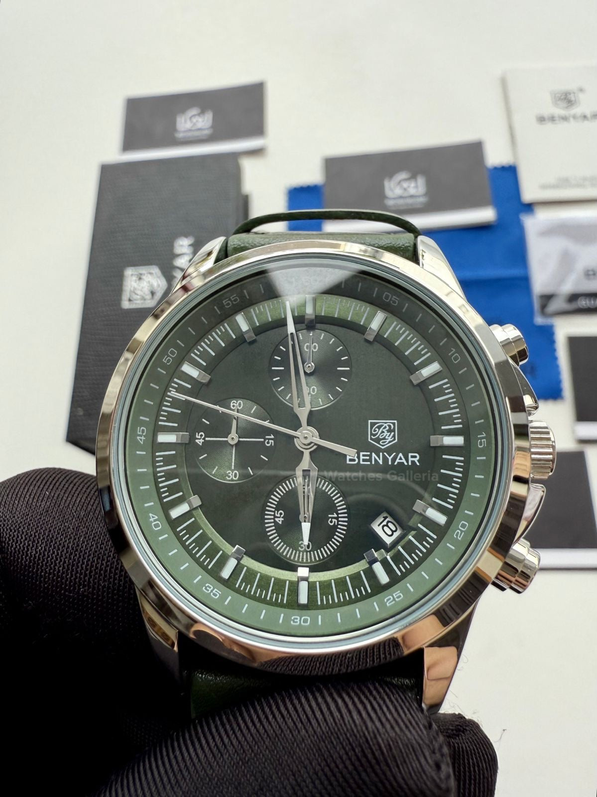 Benyar Pilot Chronograph Quartz (Green) BY5210 Watches Galleria