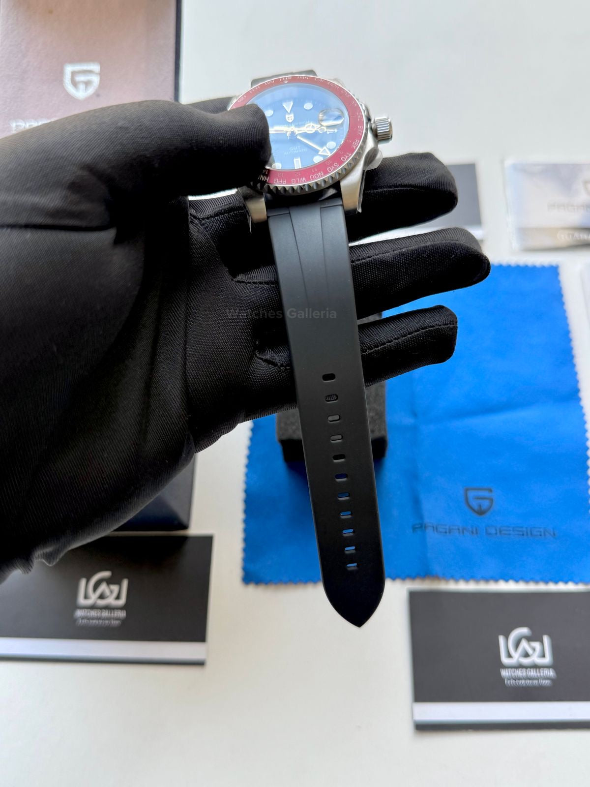 Pagani Design PD1758 World Time GMT Automatic (Red) | Pagani Design Pakistan | PD-1758