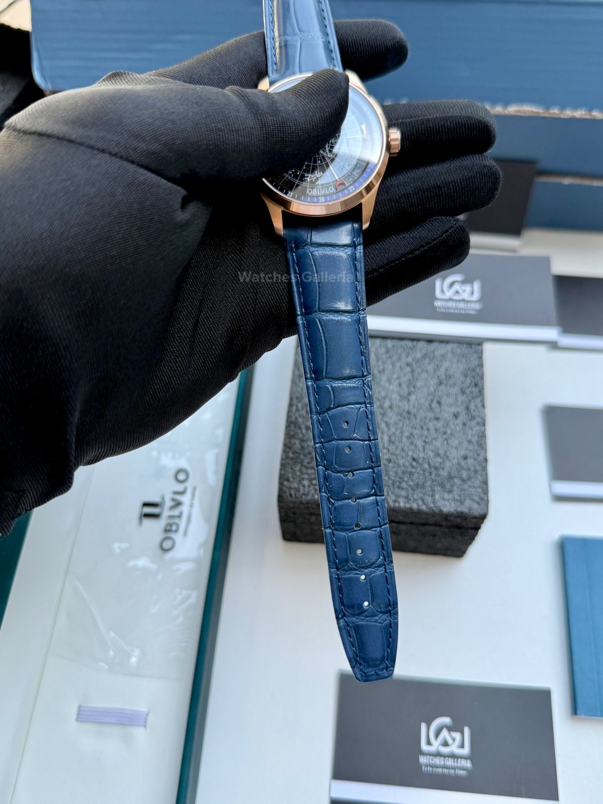 Oblvlo Grand Complications Calestial Autmatic (Blue Gold) oblvloGC Watches Galleria
