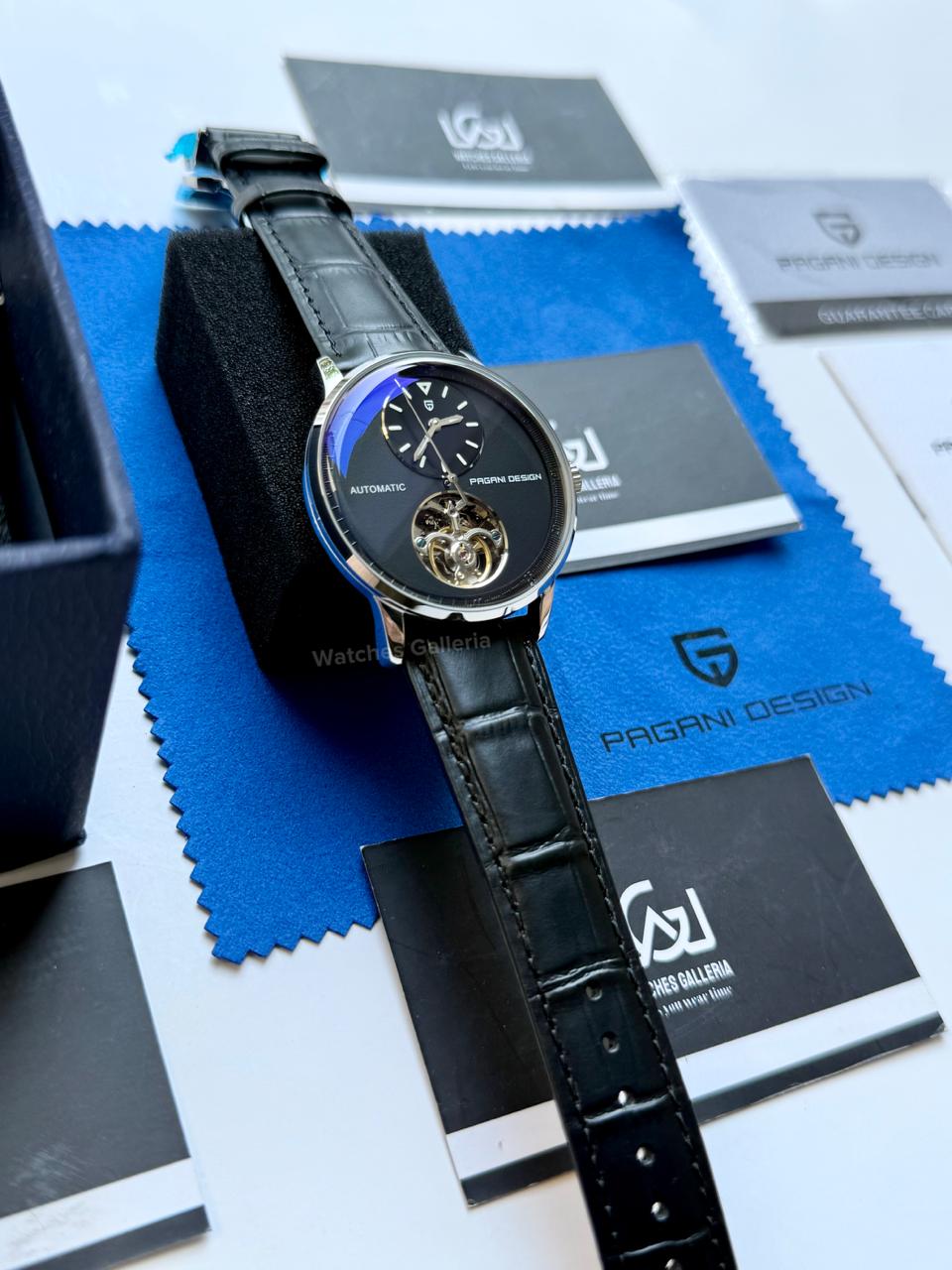 Pagani Design PD1796 Tourbillon Black in Pakistan – Luxury Automatic Mechanical Men’s Watch with Sapphire Crystal & Exhibition Back