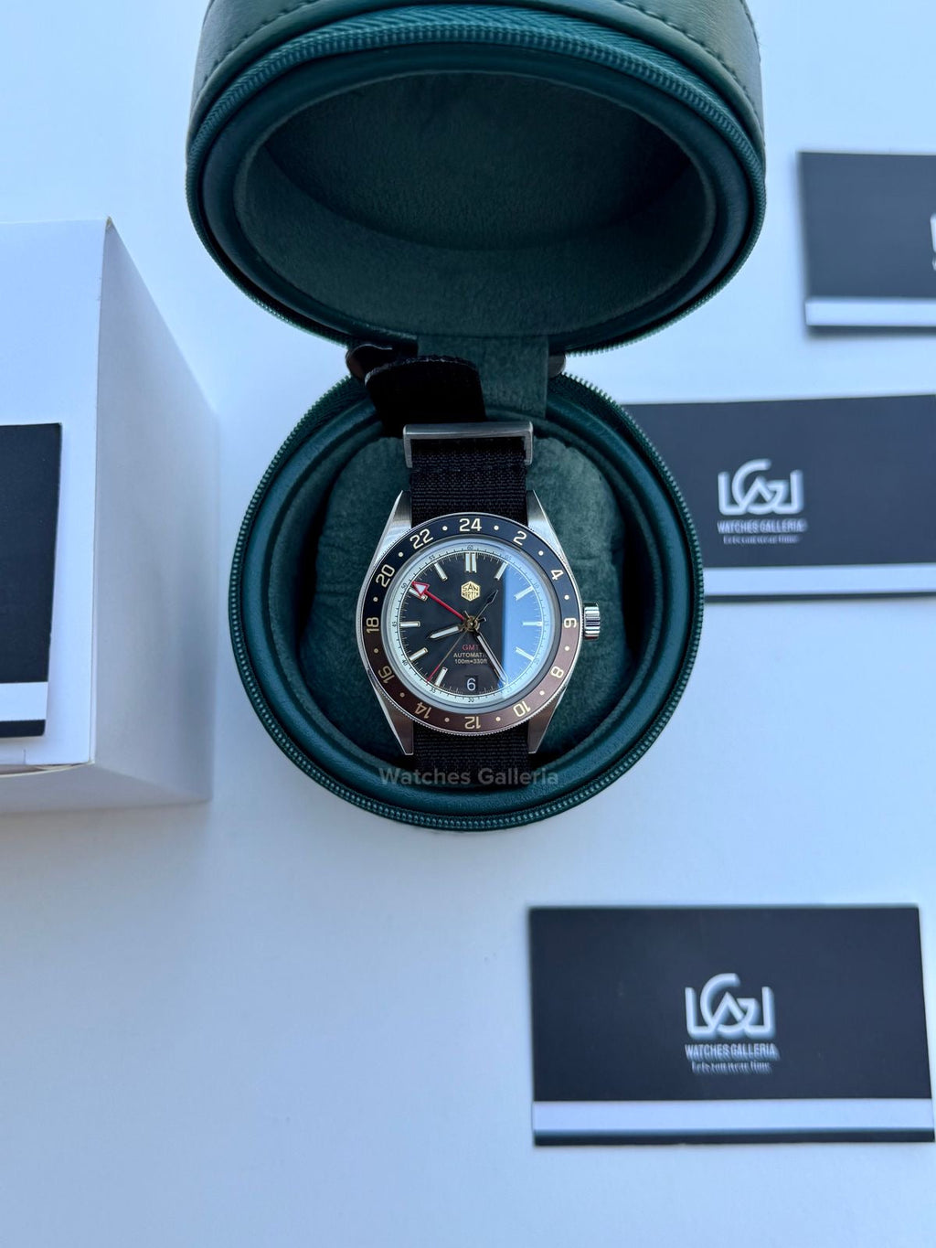 San Martin GMT RootBeer Automatic (Black Nato Straps) SN0116 Watches Galleria