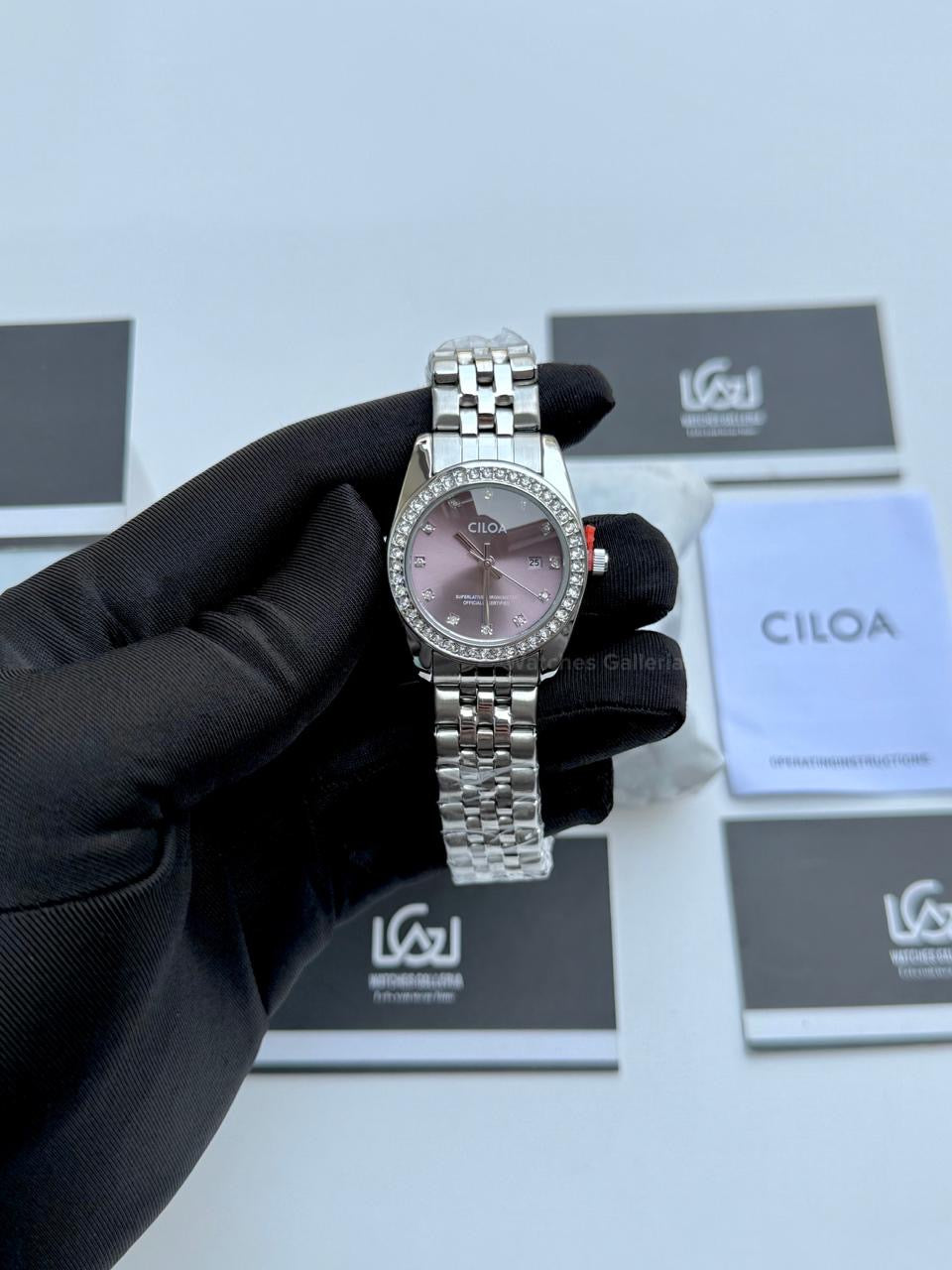 Ciloa 602 Datejust Ladies Watch Quartz (Purple) Ciloa Watch Pakistan