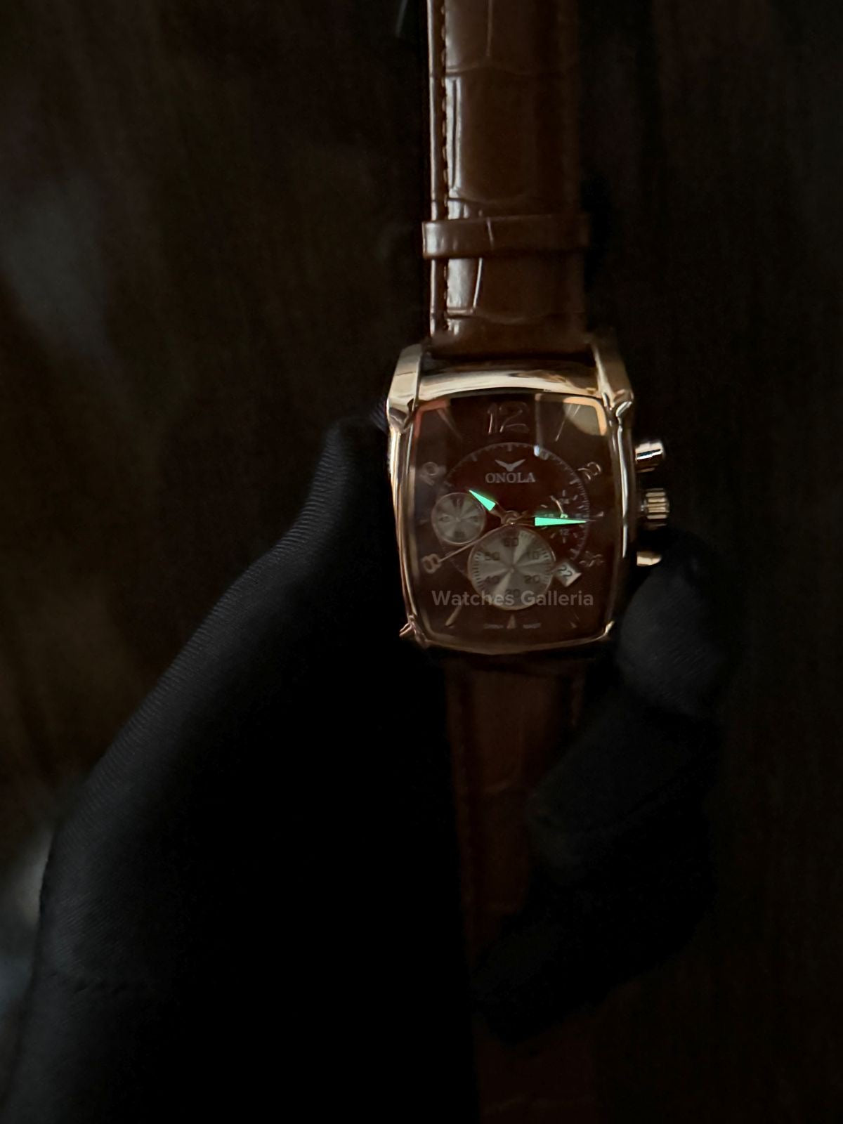 Onola Square Chronograph Quartz (Brown) ON6818 Watches Galleria