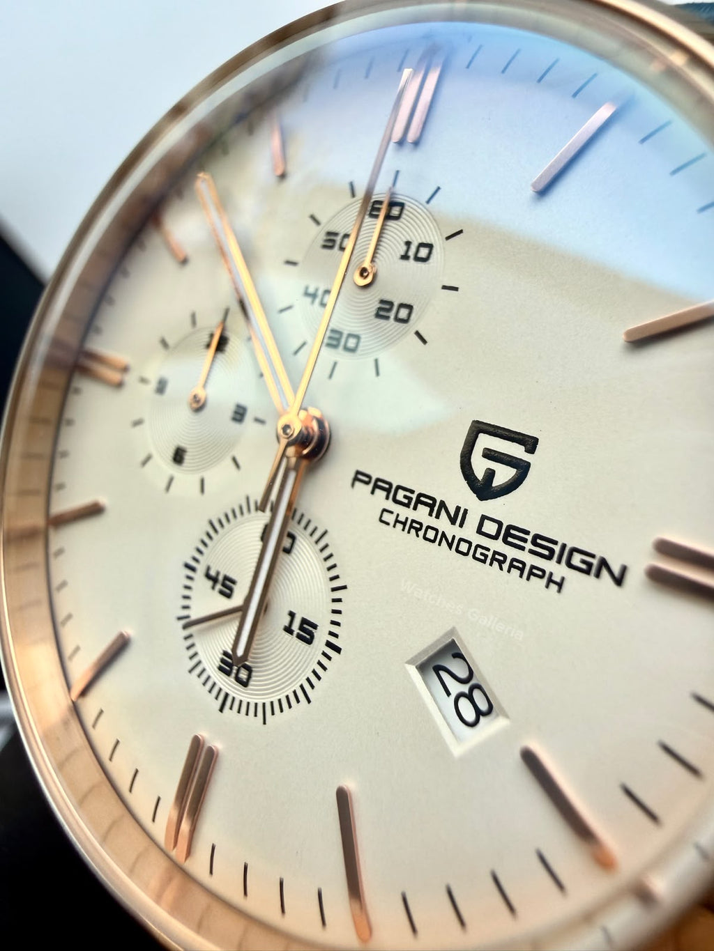 Pagani Design PD2720K |  Blue Rose Gold White | Flight Chronograph Limited Edition Blue Rose Gold White Quartz Watch