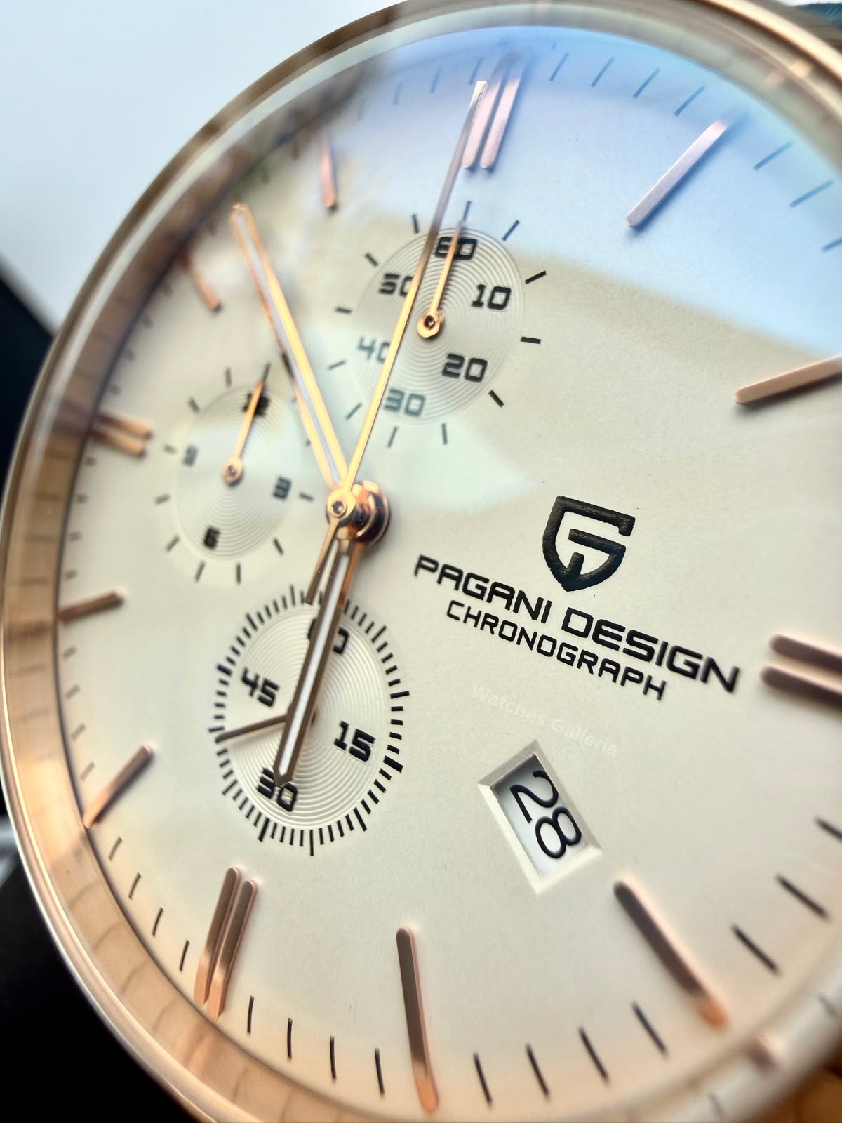 Pagani Design PD2720K |  Blue Rose Gold White | Flight Chronograph Limited Edition Blue Rose Gold White Quartz Watch
