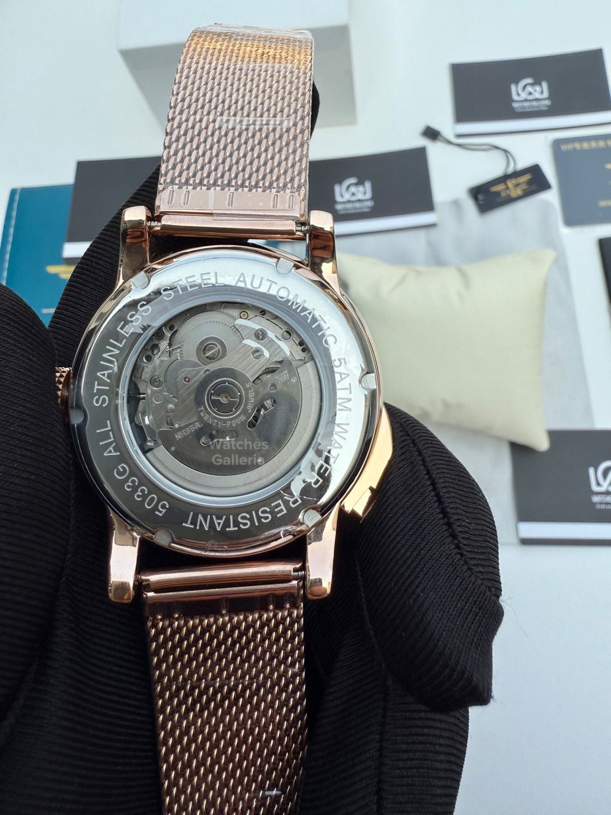 Pindu Design Casino Tourbillon Roulette Button Automatic (Gold Mesh Bracelet) P6628 Watches Galleria