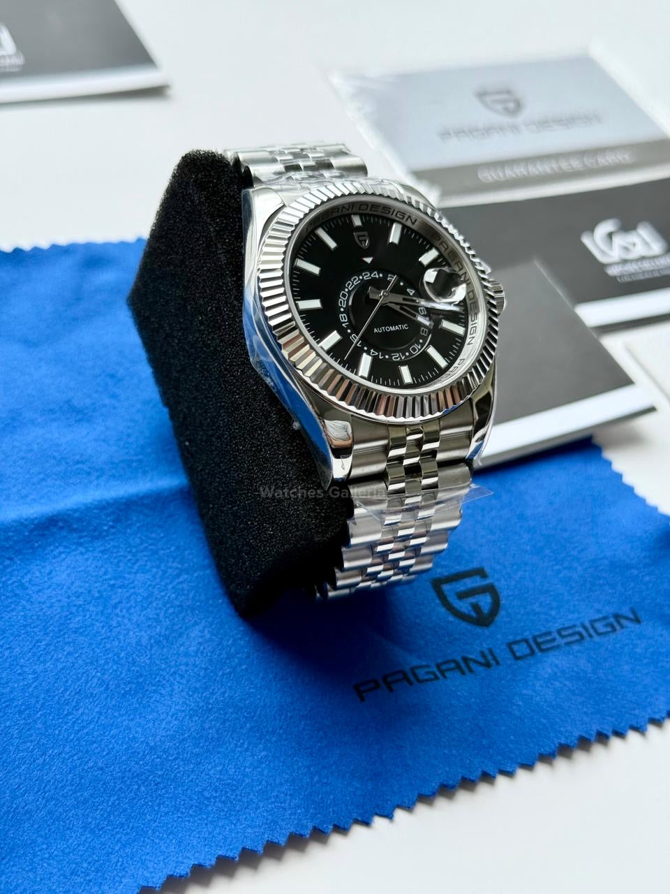 Pagani Design PD1888 Black Sky Dweller Black 40mm – First Time in Pakistan | Limited Edition Automatic GMT Watch