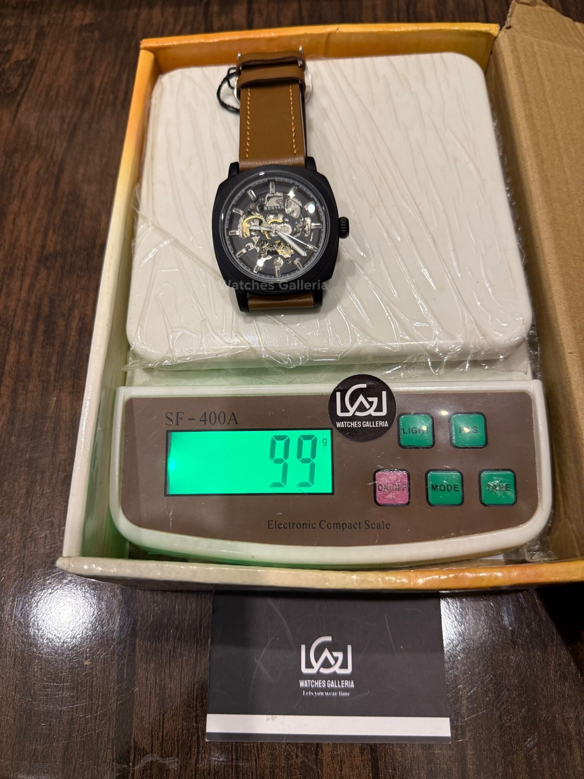 Benyar BY5121 Skeleton Automatic Watch (Black Brown) Benyar in Pakistan