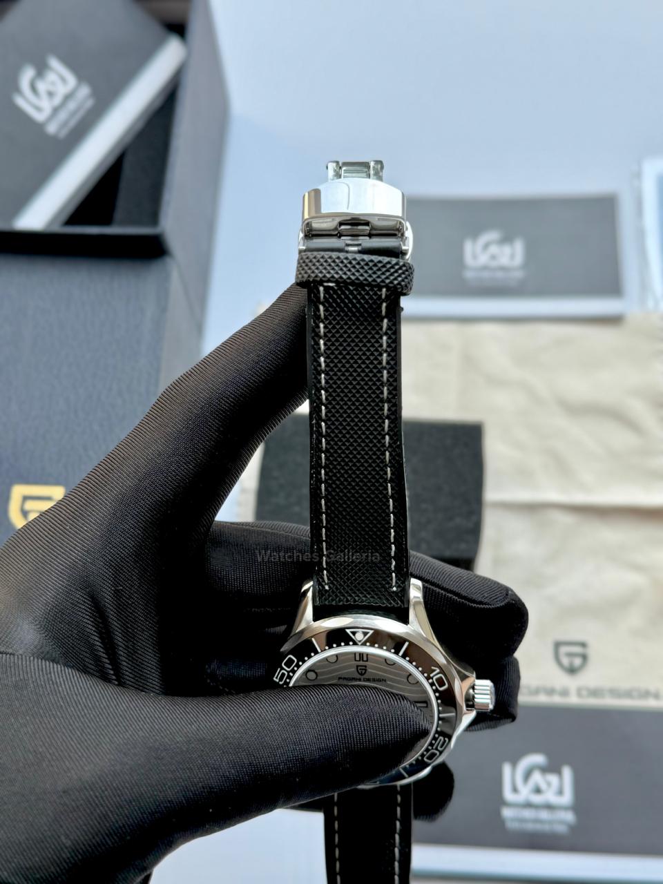 Pagani Design PD1685 Canvas Seamaster Diver White Automatic Watch – 200M Sapphire Crystal NH35A/Miyota Luxury Dive Watch in Pakistan | Watches Galleria