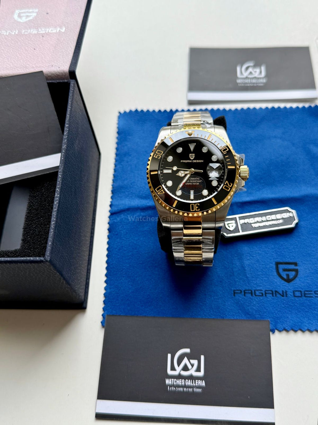 Pagani Design Submariner Automatic PD1639 (Gold Black) Pagani Design in Pakistan