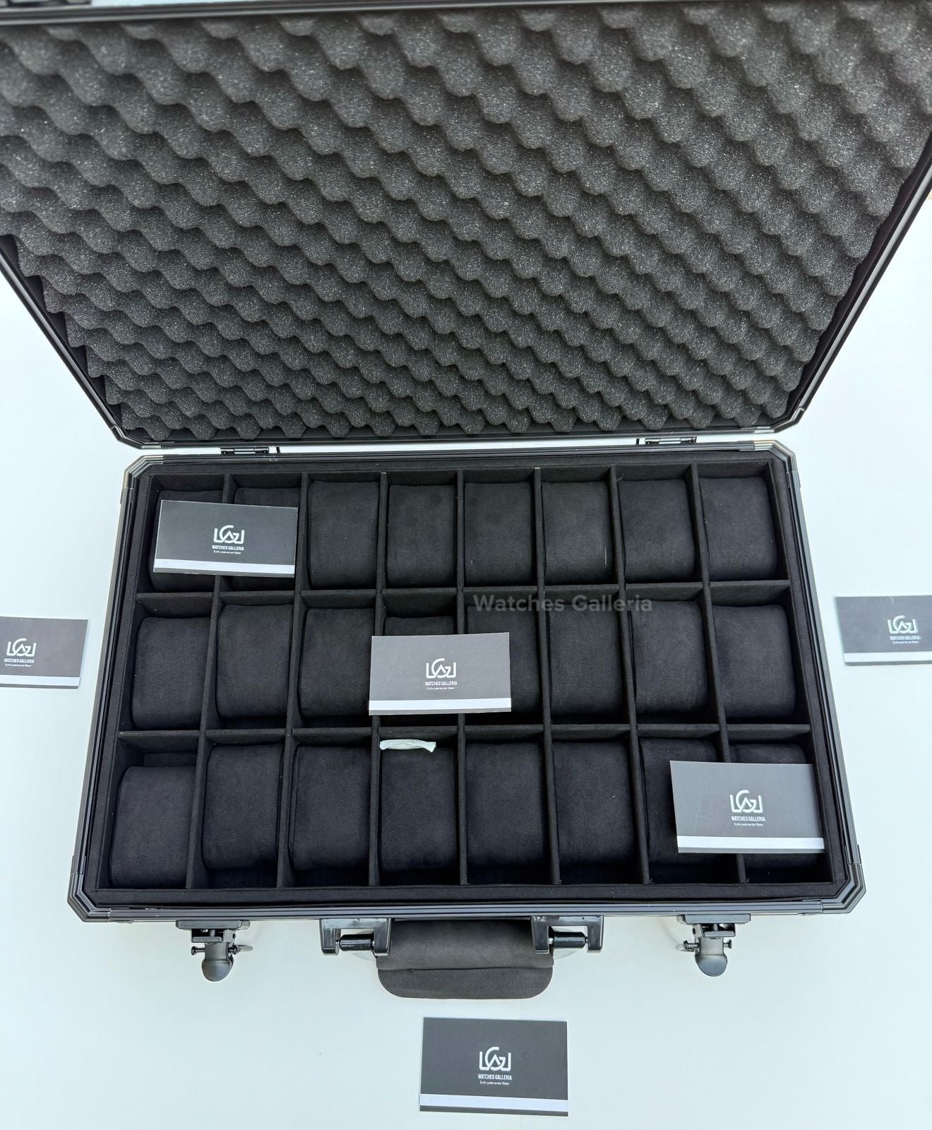 Watch Organizer Box Aluminium 24 Slots (Imported) Watches Galleria