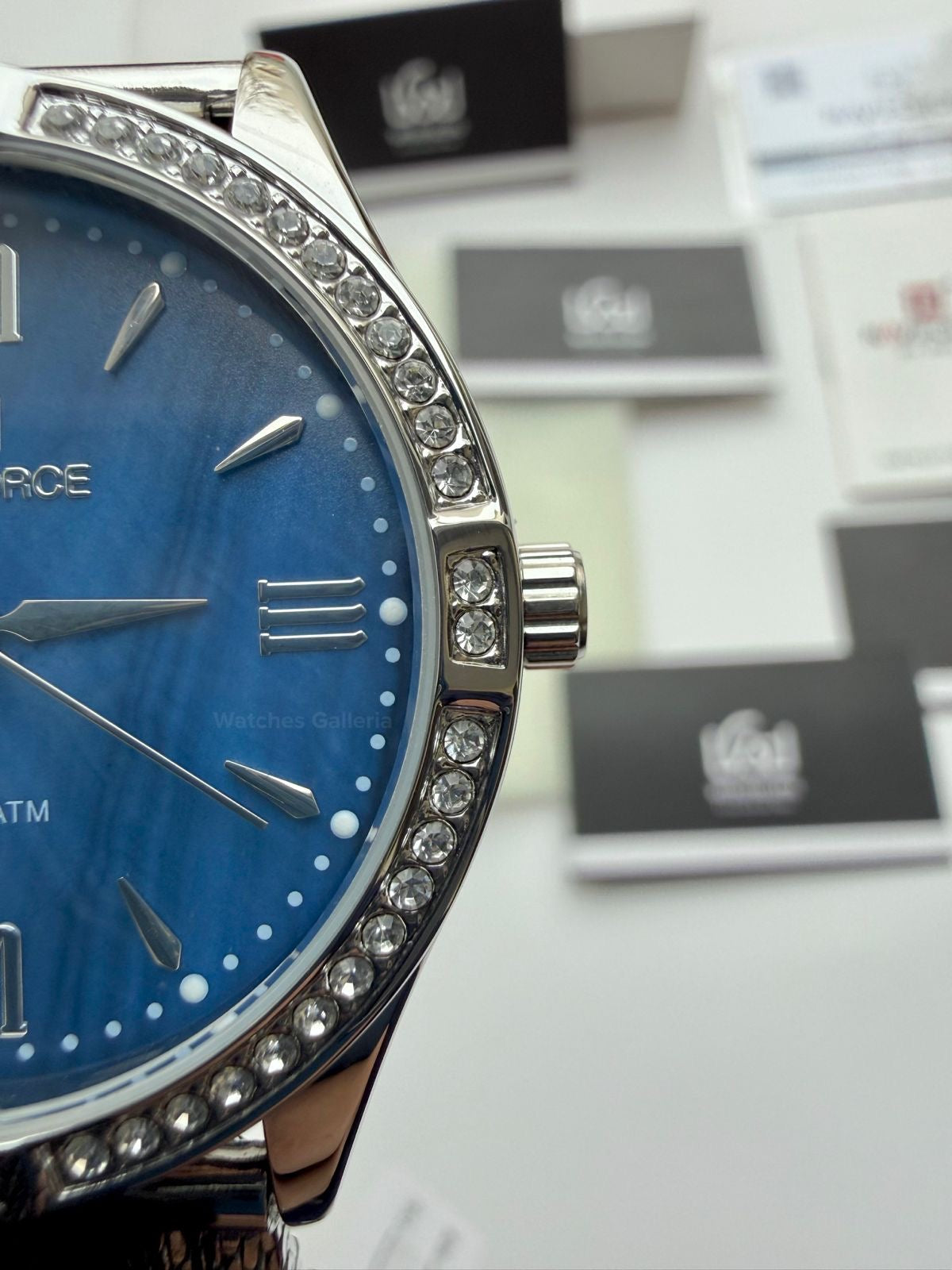 Naviforce NF5028 Blue Classic Stones Quartz Watch (Unisex) Naviforce Watch Pakistan