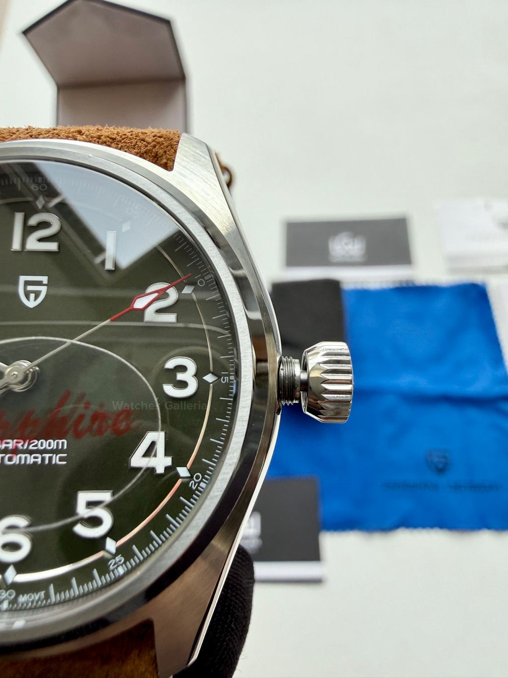 Pagani Design PD1717 Spirit Pilot Automatic (Green Suede Leather Exclusive) Pagani Design in Pakistan