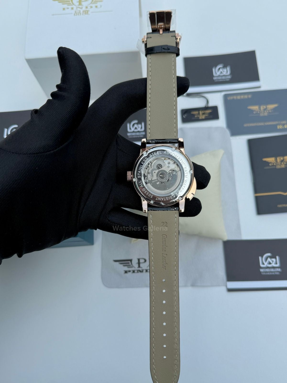 Pindu Design Casino Tourbillon Roulette Button Automatic (Black) P6628 Watches Galleria