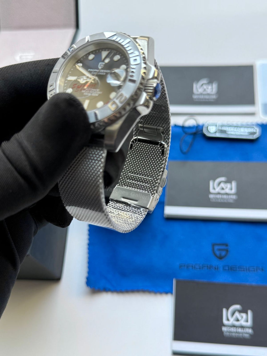 Pagani Design PD1651 YachtMaster Deep Sea 40mm Automatic – Seiko NH35A Japan Movement | Sapphire Crystal | 100M WR | Mesh Bracelet