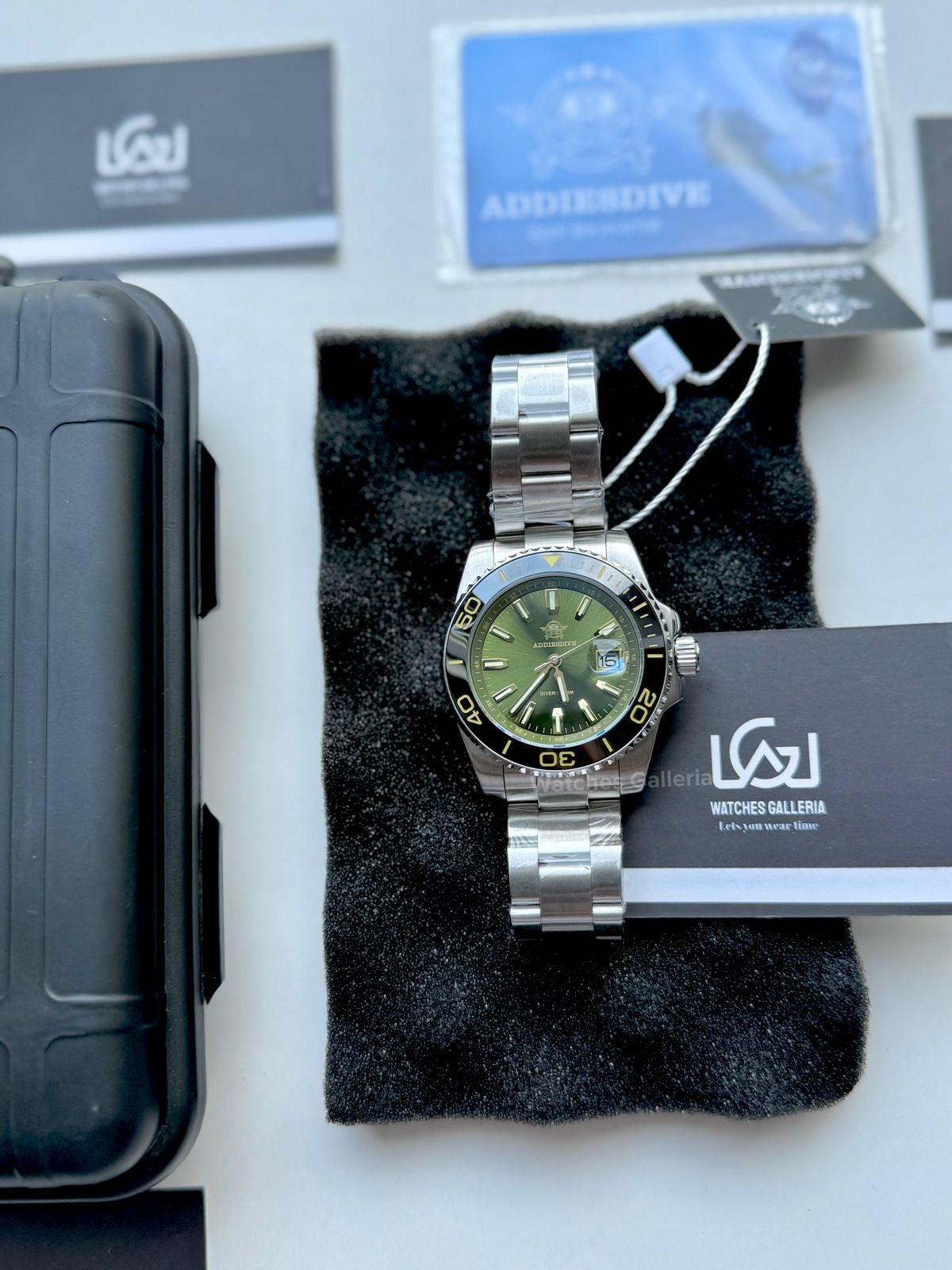 Addiesdive Submariner Quartz (Green) AD2510 Watches Galleria © Copyrights All Right Reserved