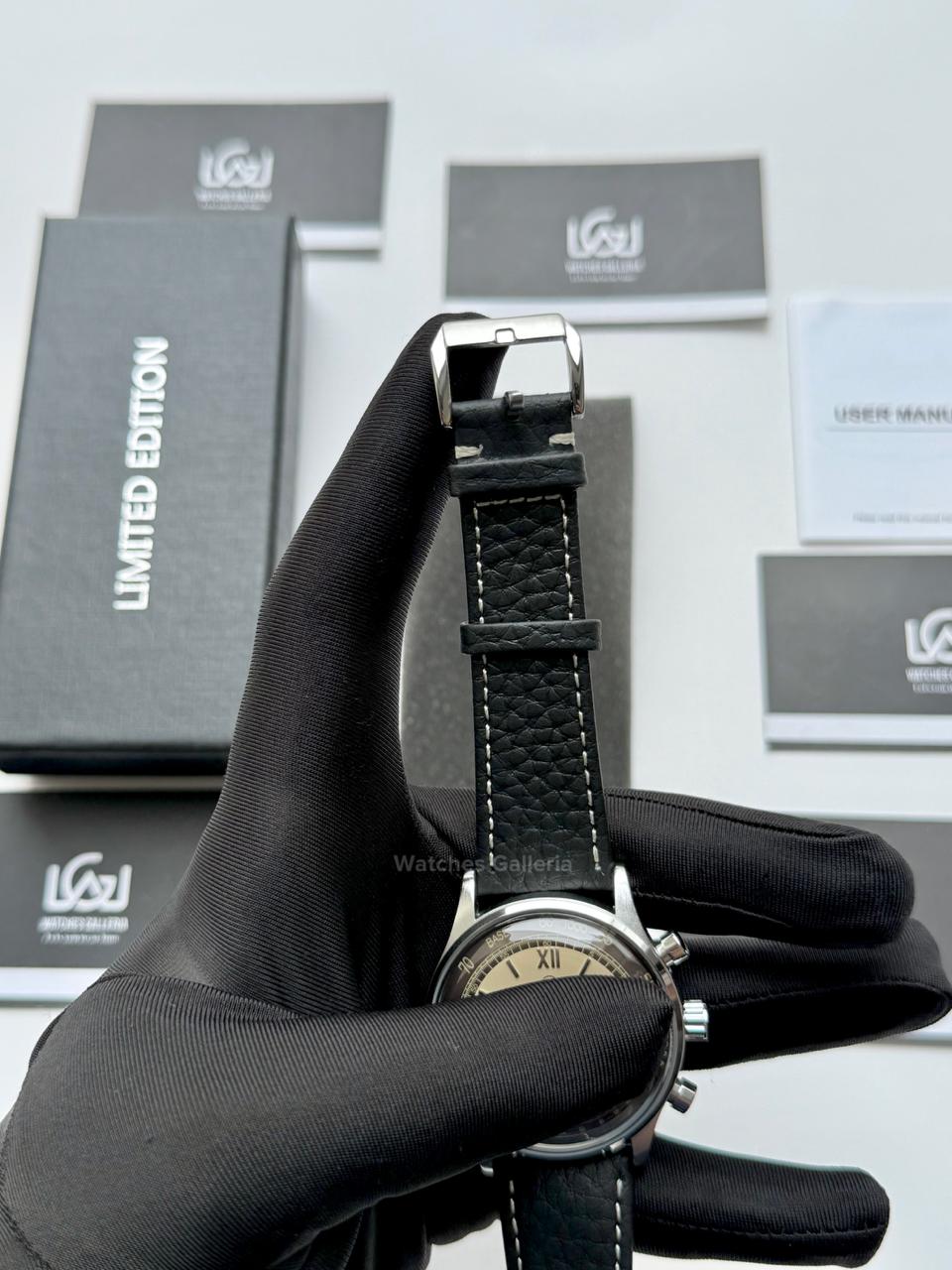 Forsining 147 Panda Automatic Watch Silver Black – Skeleton Dial, Complete Calendar, Luxury Mechanical Men’s Watch